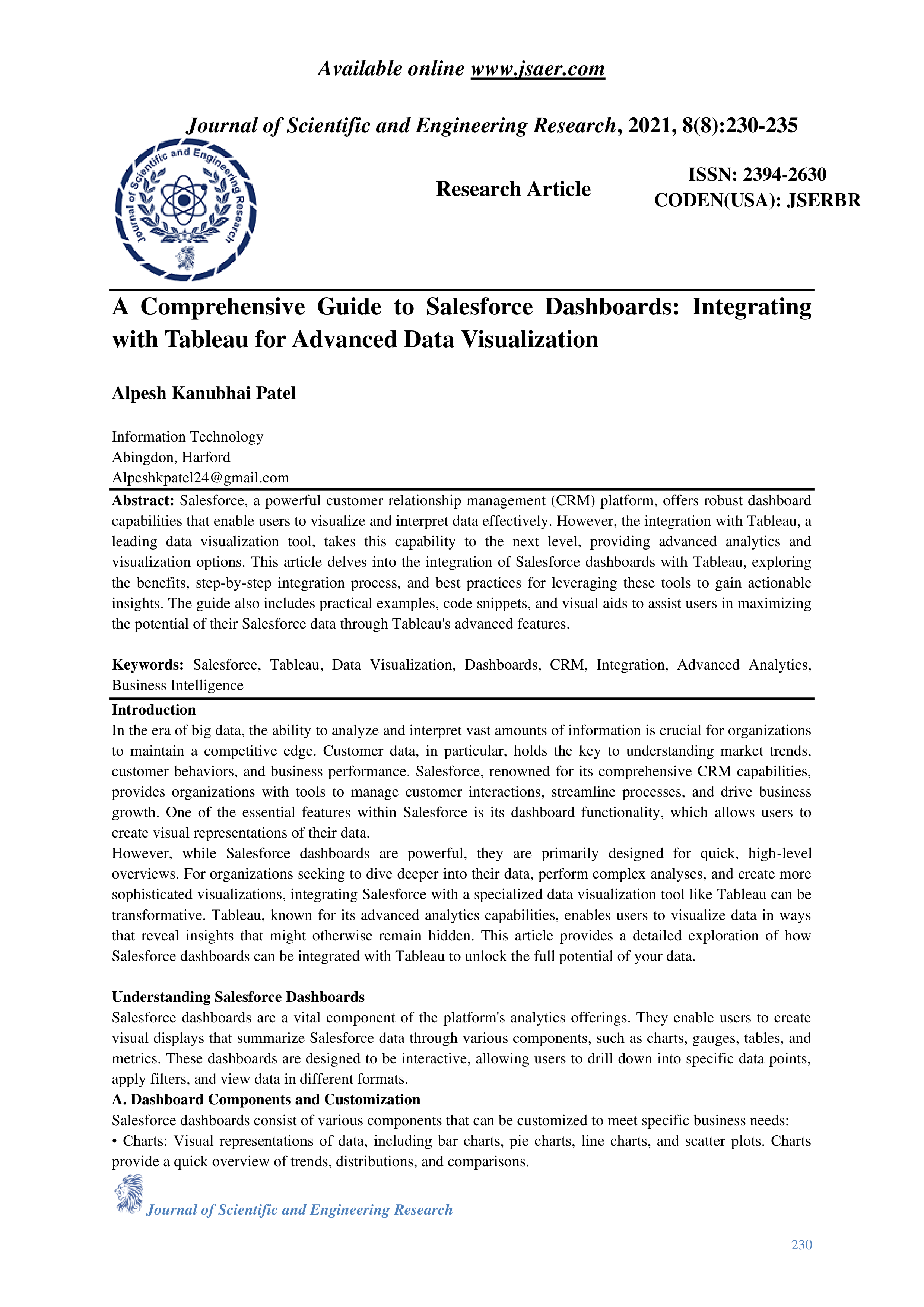 Salesforce Data Visualization — page 1