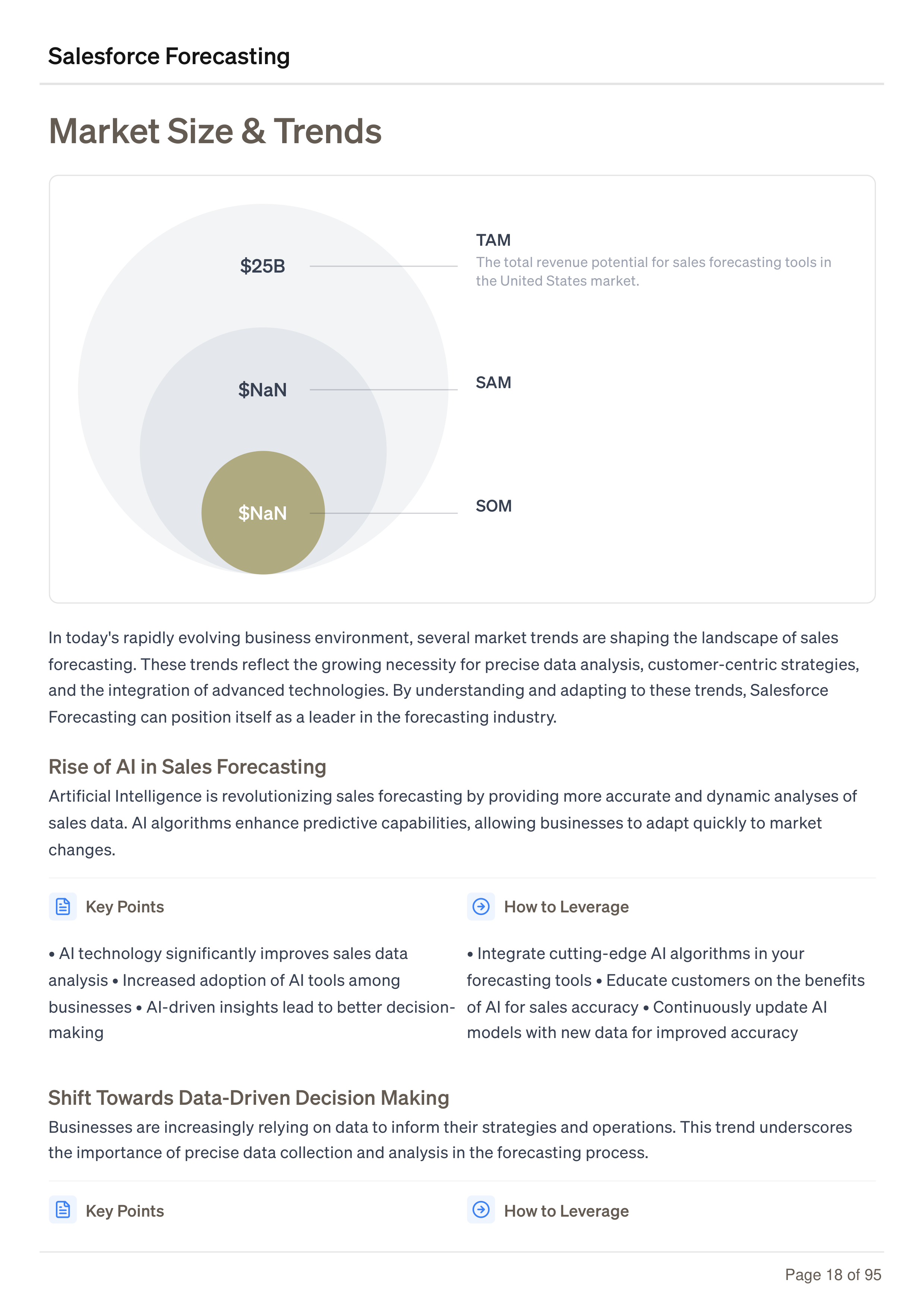 Salesforce Forecasting Business Plan — page 18