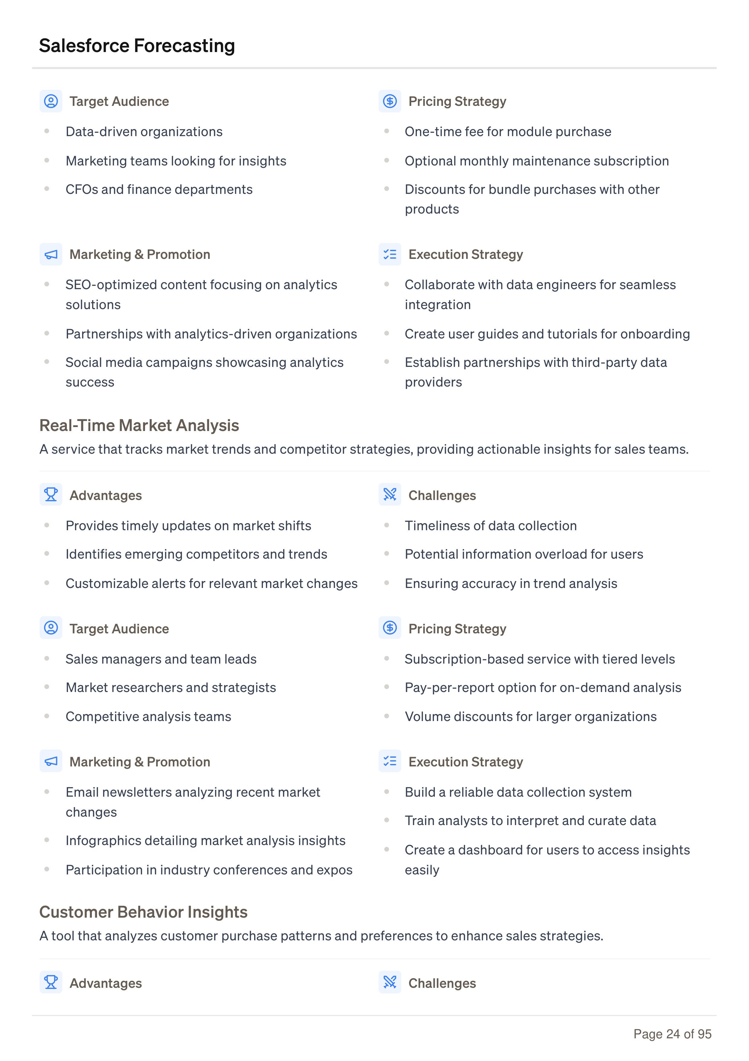 Salesforce Forecasting Business Plan — page 24