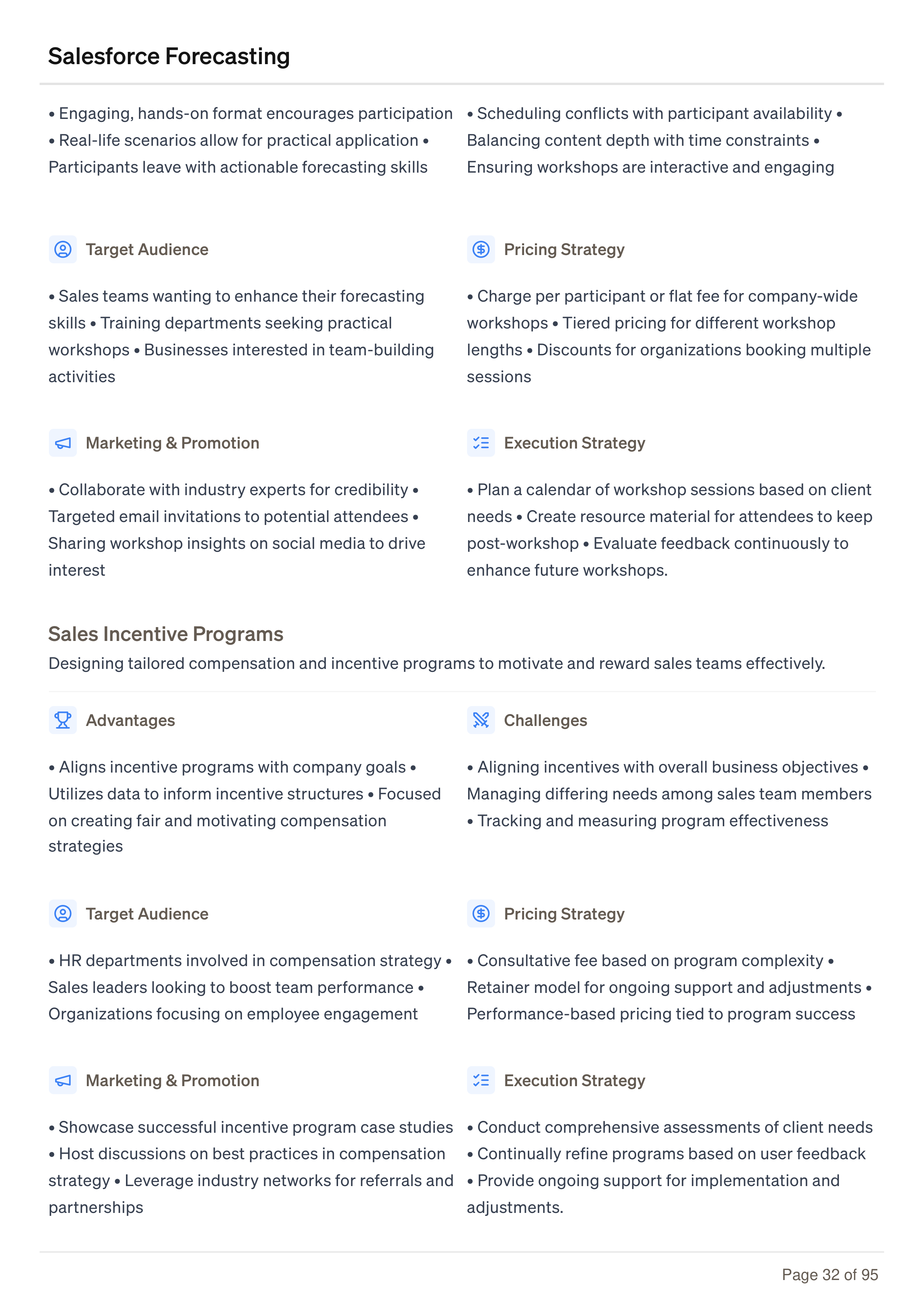 Salesforce Forecasting Business Plan — page 32
