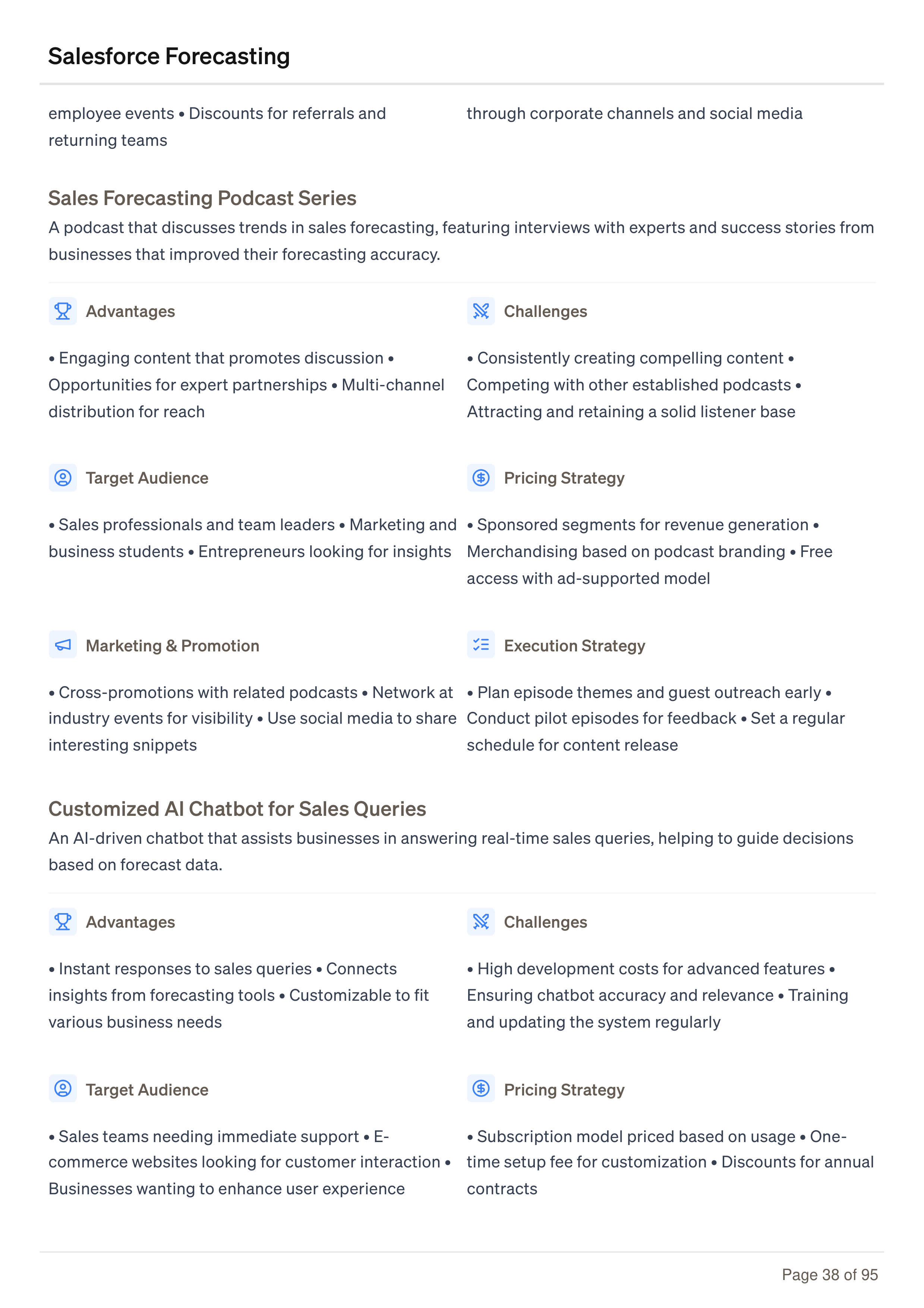 Salesforce Forecasting Business Plan — page 38