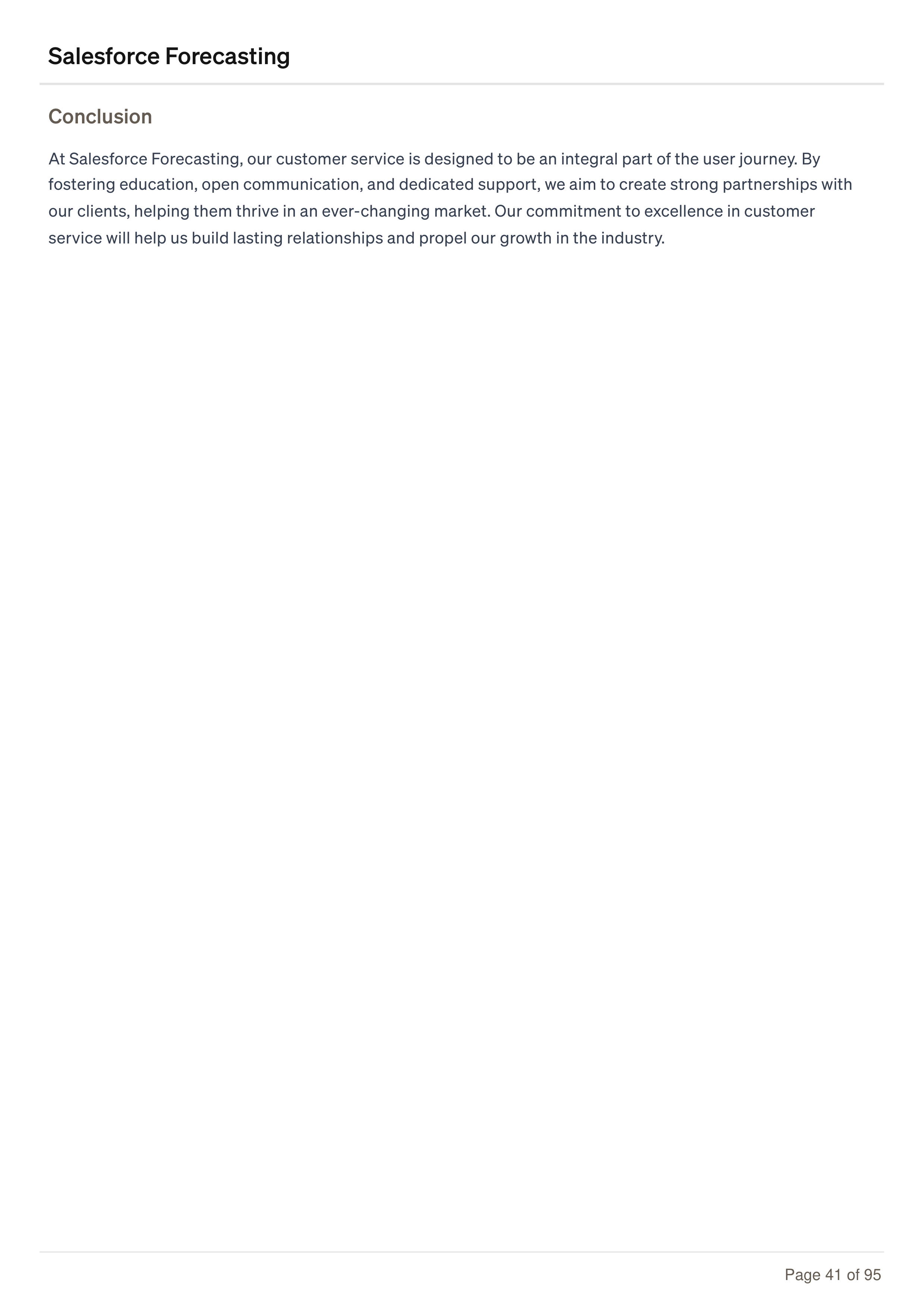 Salesforce Forecasting Business Plan — page 41