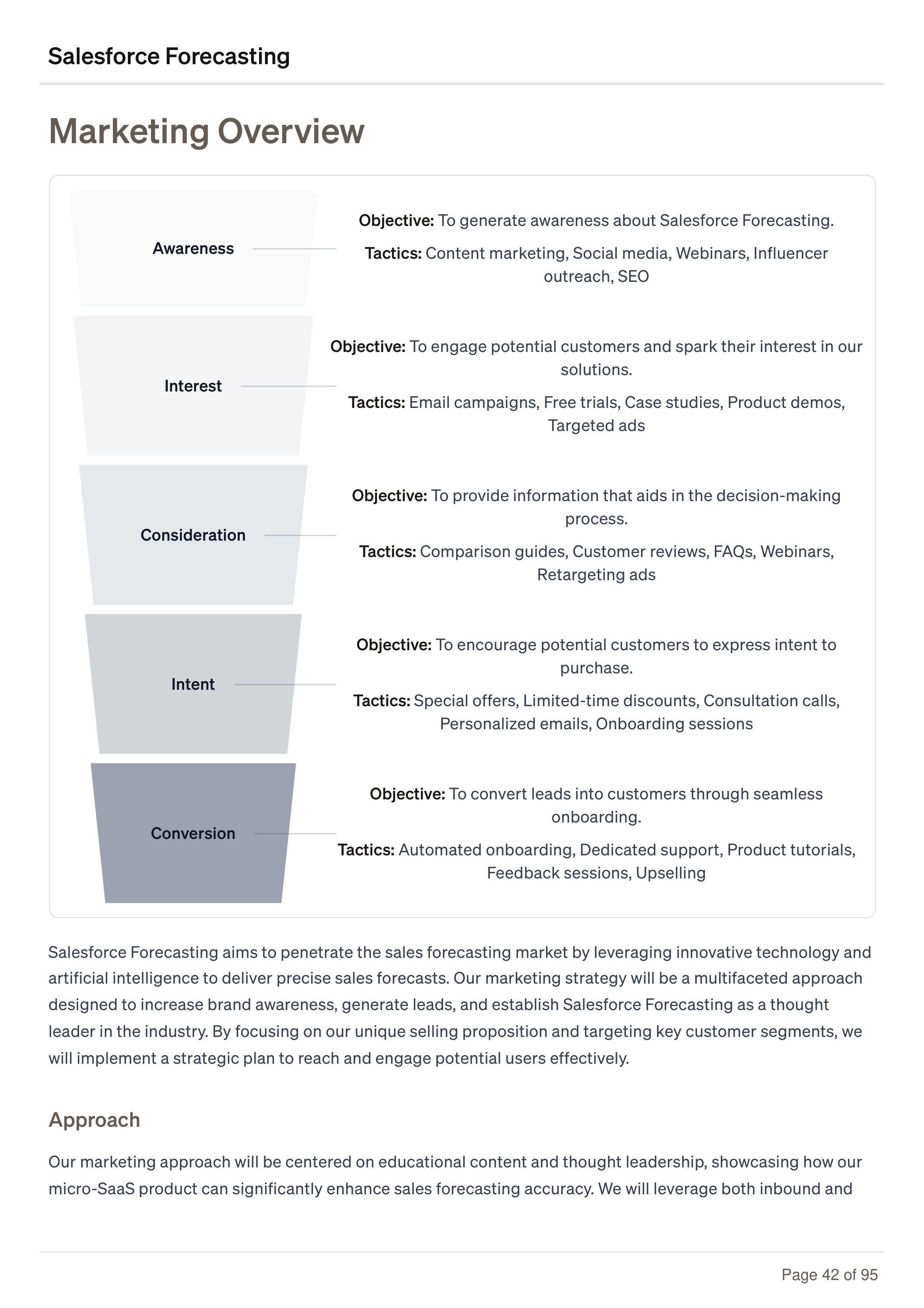 Salesforce Forecasting Business Plan — page 42