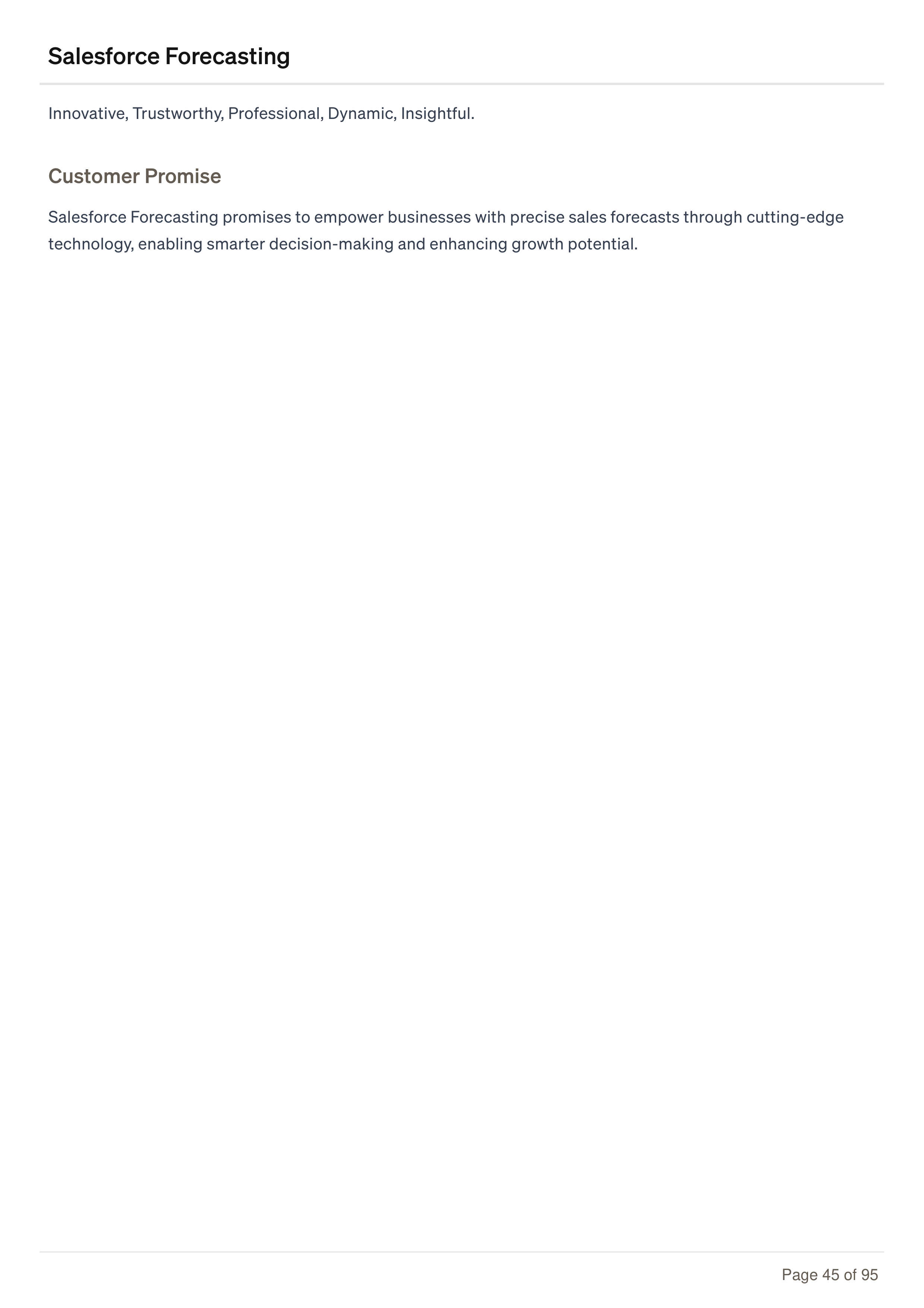 Salesforce Forecasting Business Plan — page 45