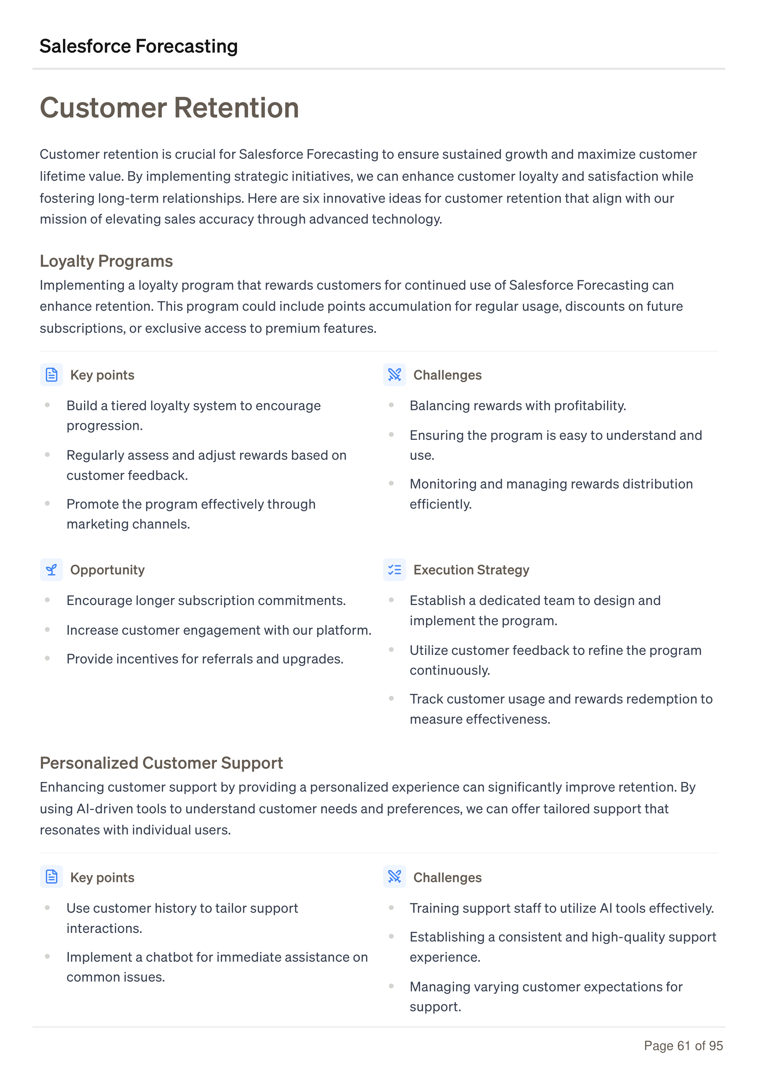 Salesforce Forecasting Business Plan — page 61