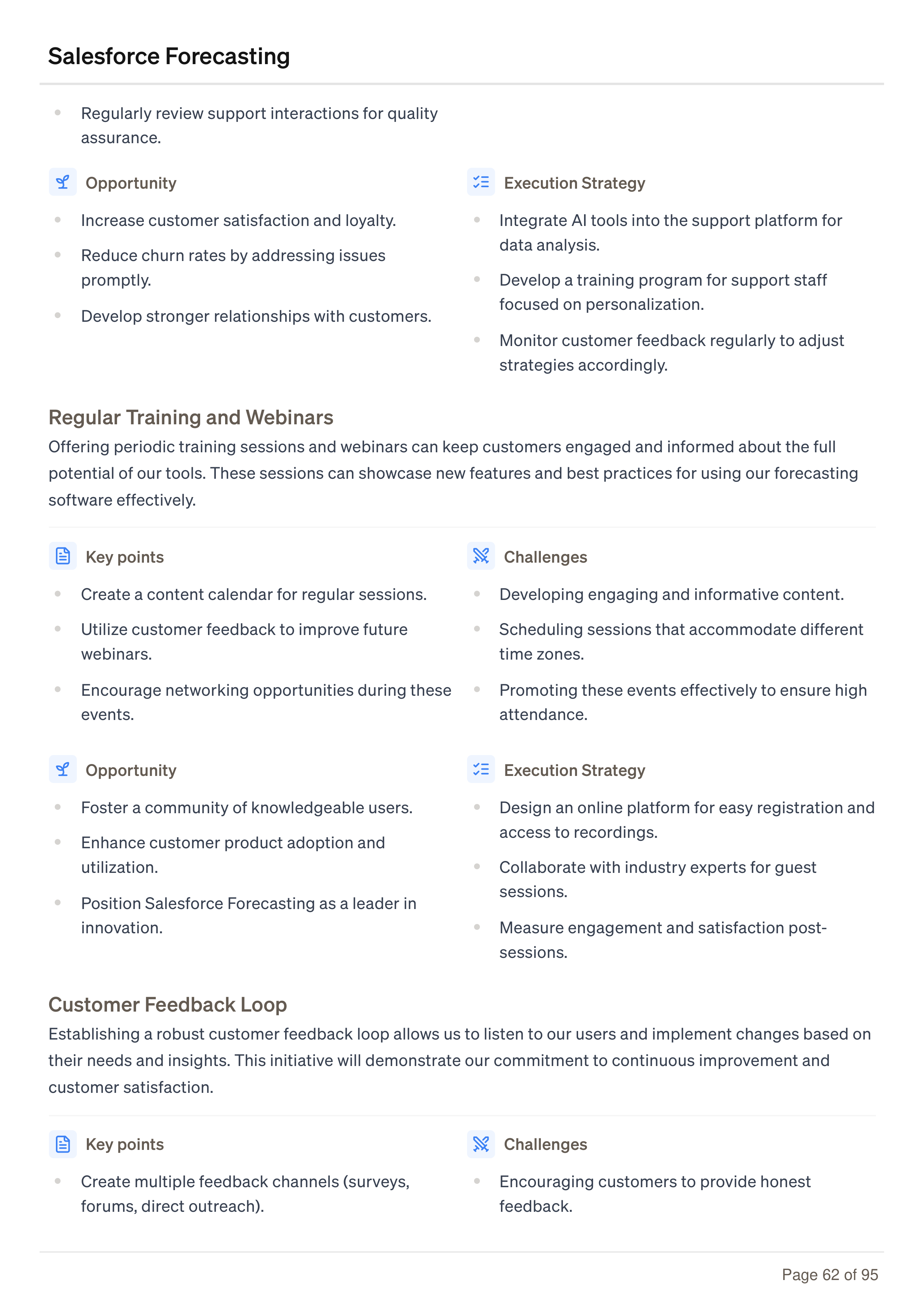 Salesforce Forecasting Business Plan — page 62