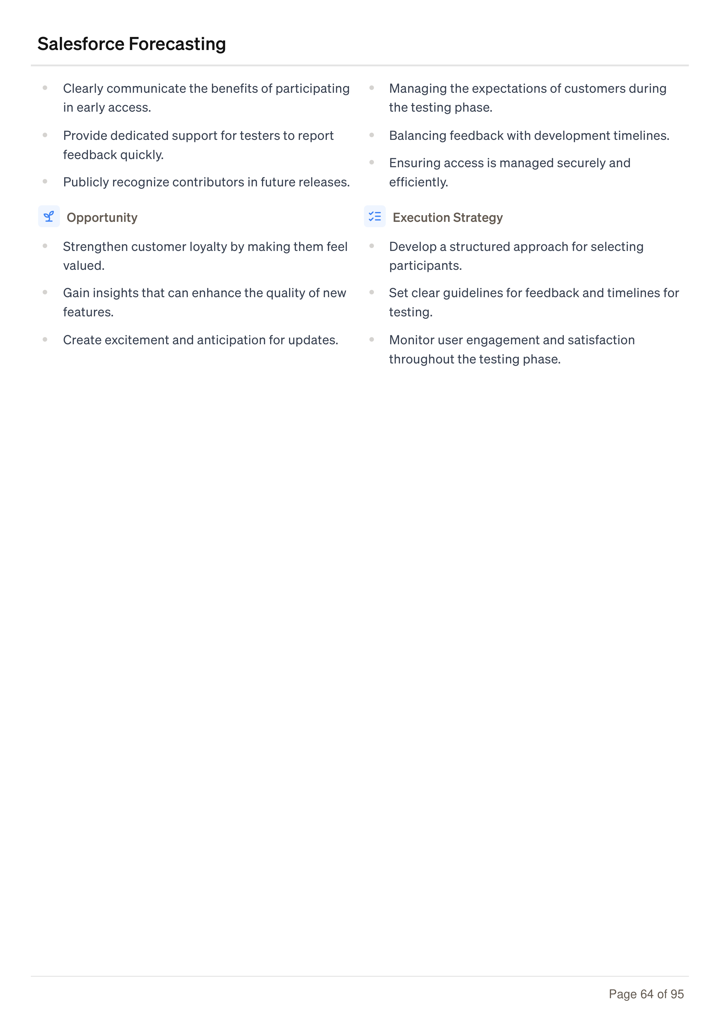 Salesforce Forecasting Business Plan — page 64