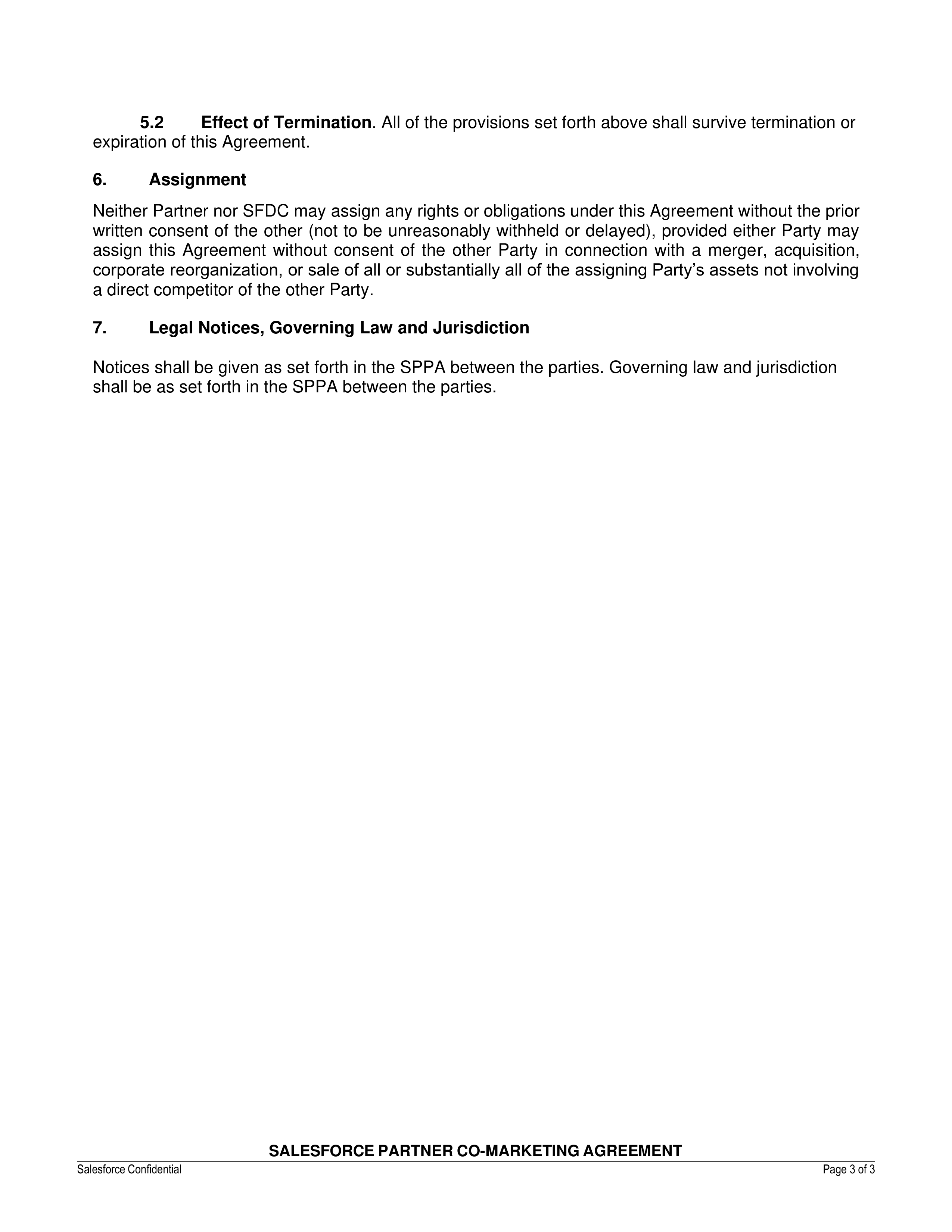 Salesforce Partner Marketing Reimbursement Agreement — page 3