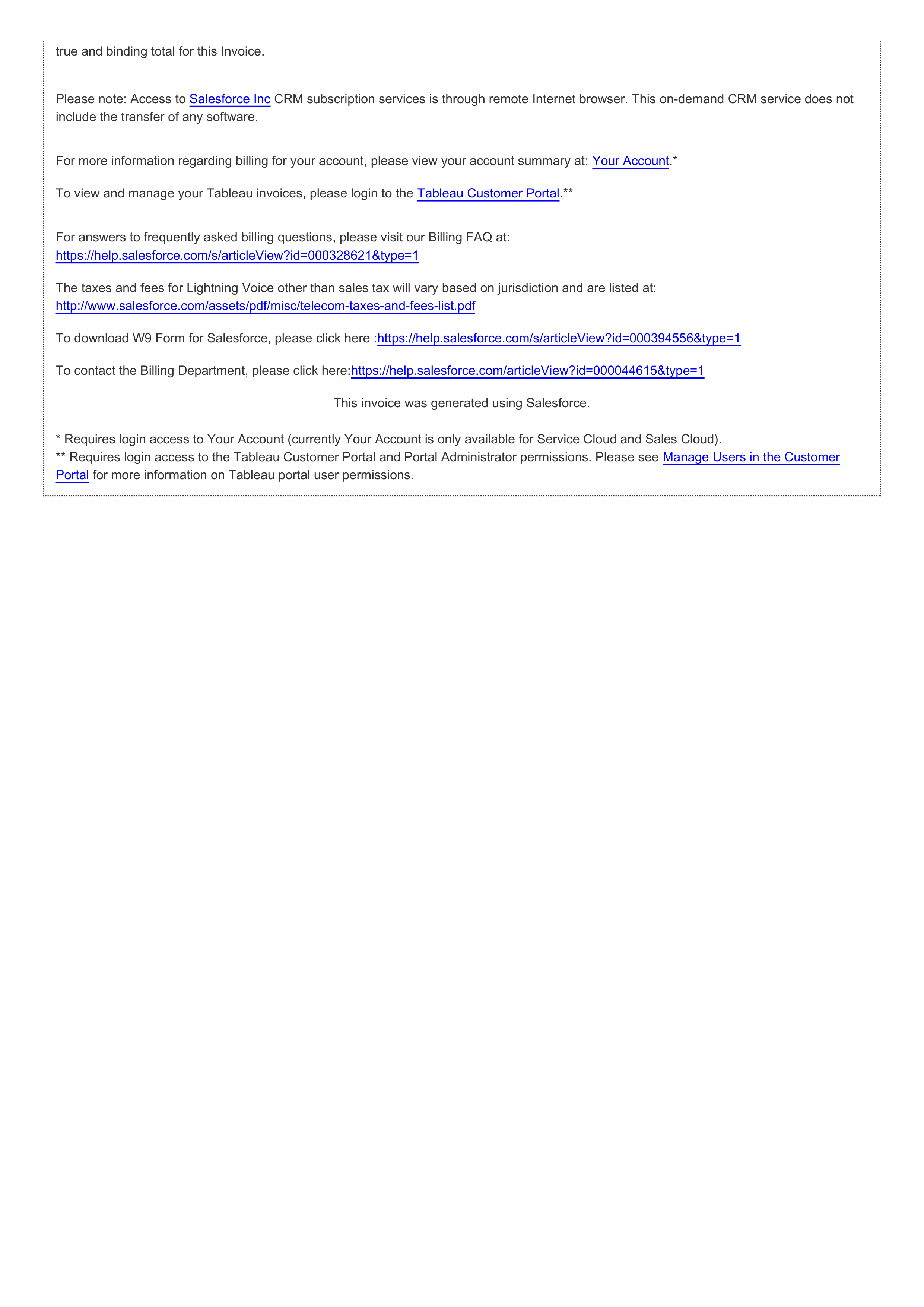 Salesforce Subscription Invoice — page 2