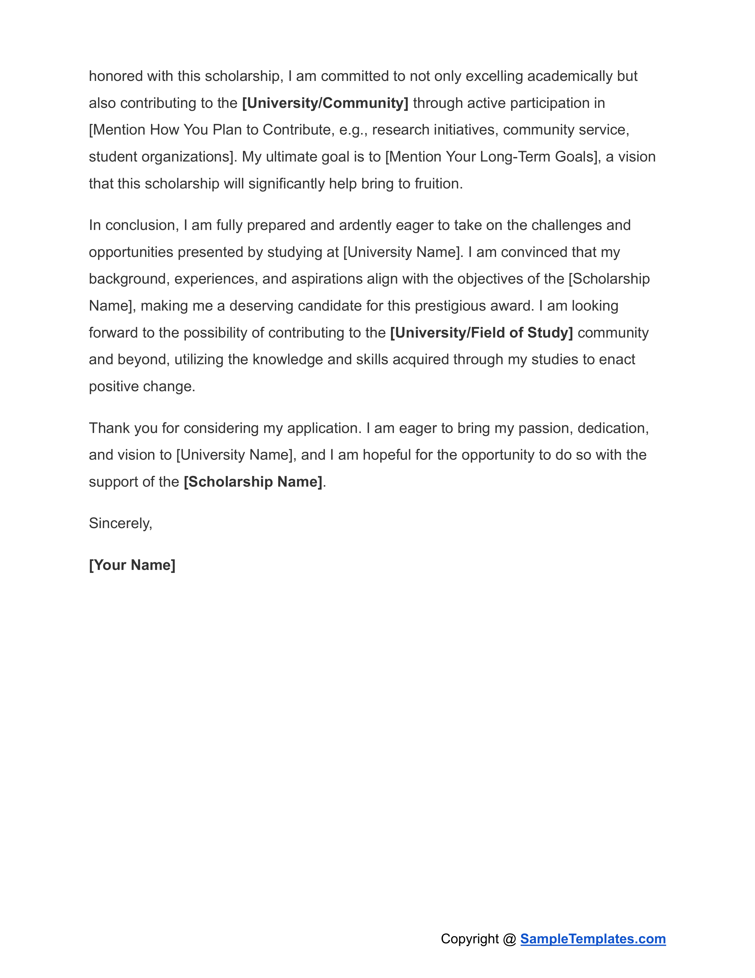 Scholarship Statement of Purpose — page 2