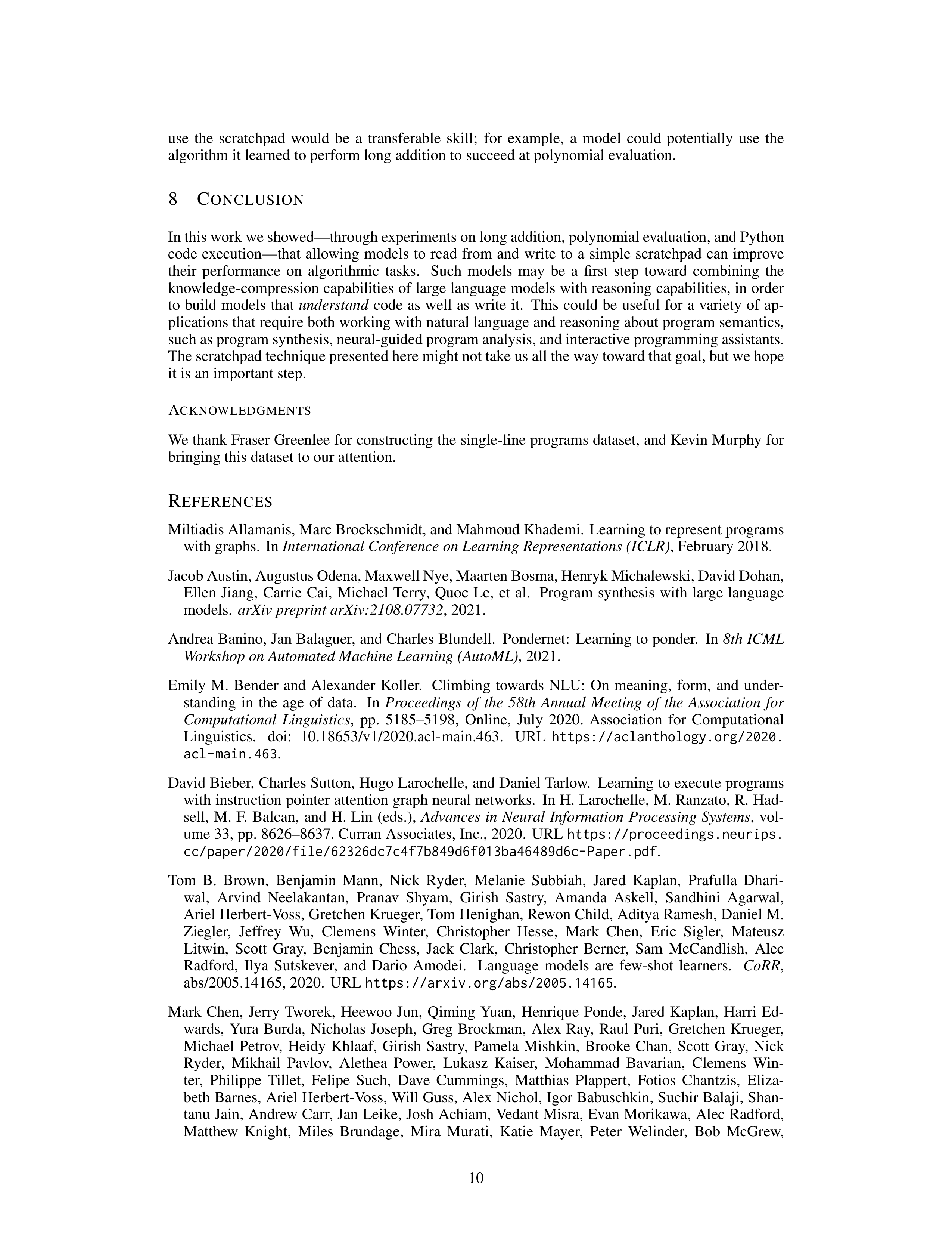 Scratchpads for Intermediate Computation Research Paper by Google — page 10