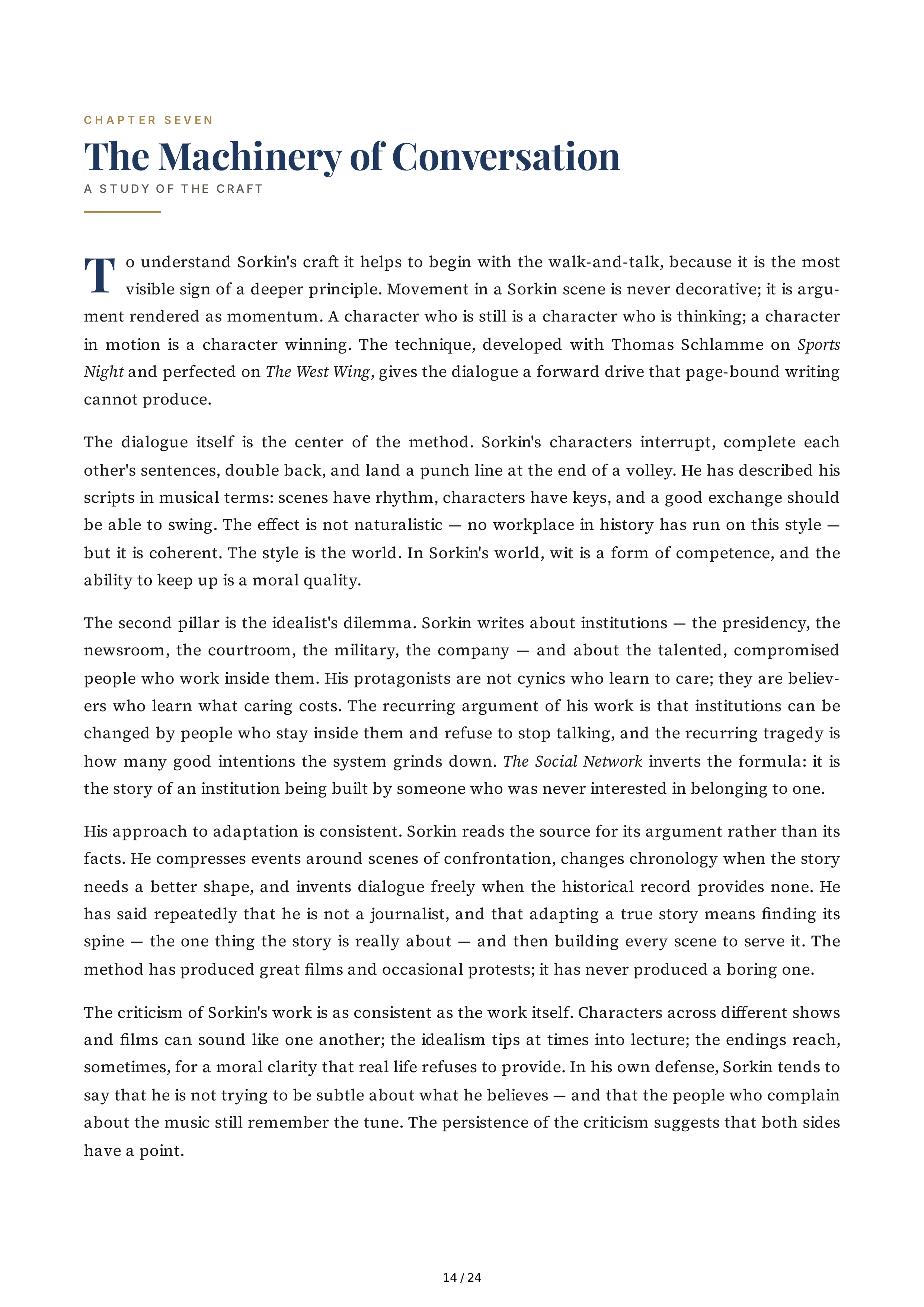 Screenwriter Aaron Sorkin The Social Network Biography — page 14