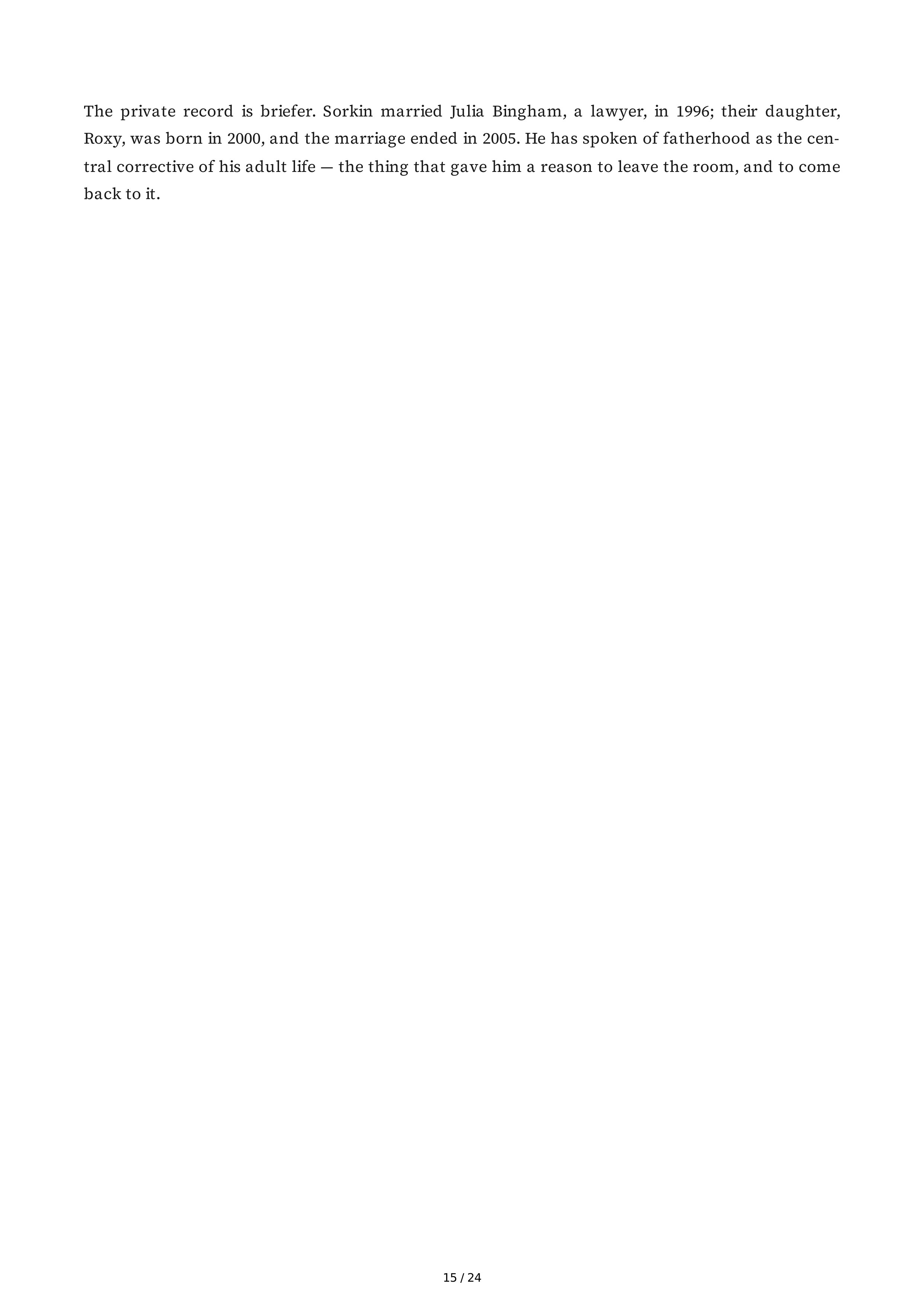 Screenwriter Aaron Sorkin The Social Network Biography — page 15