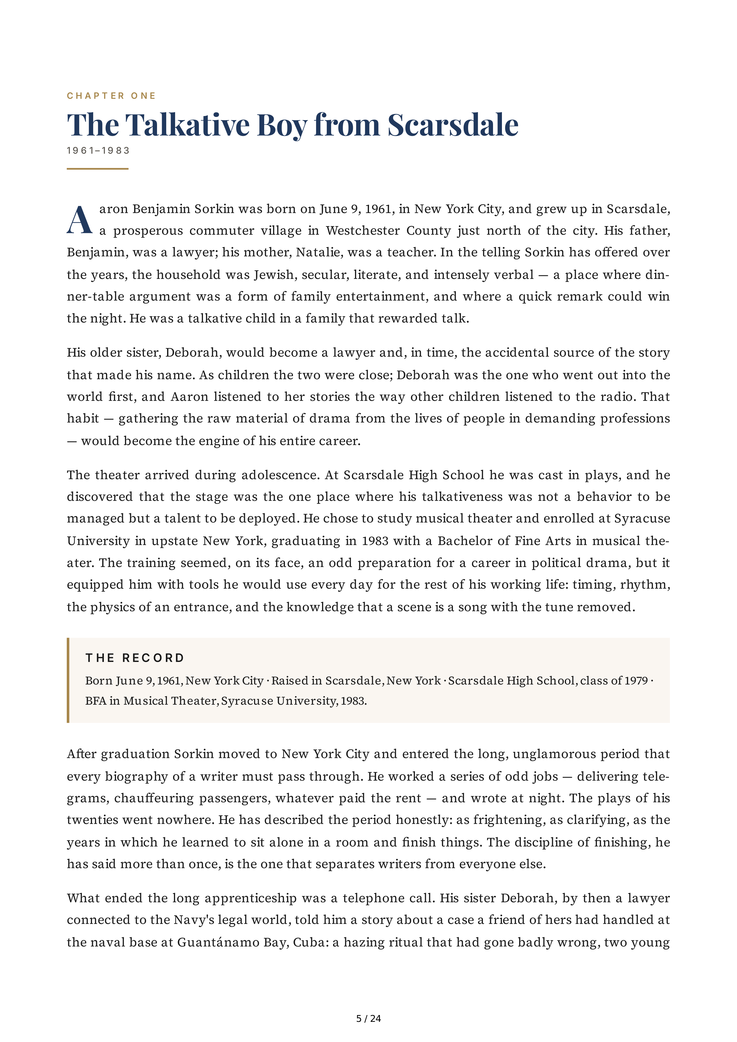 Screenwriter Aaron Sorkin The Social Network Biography — page 5