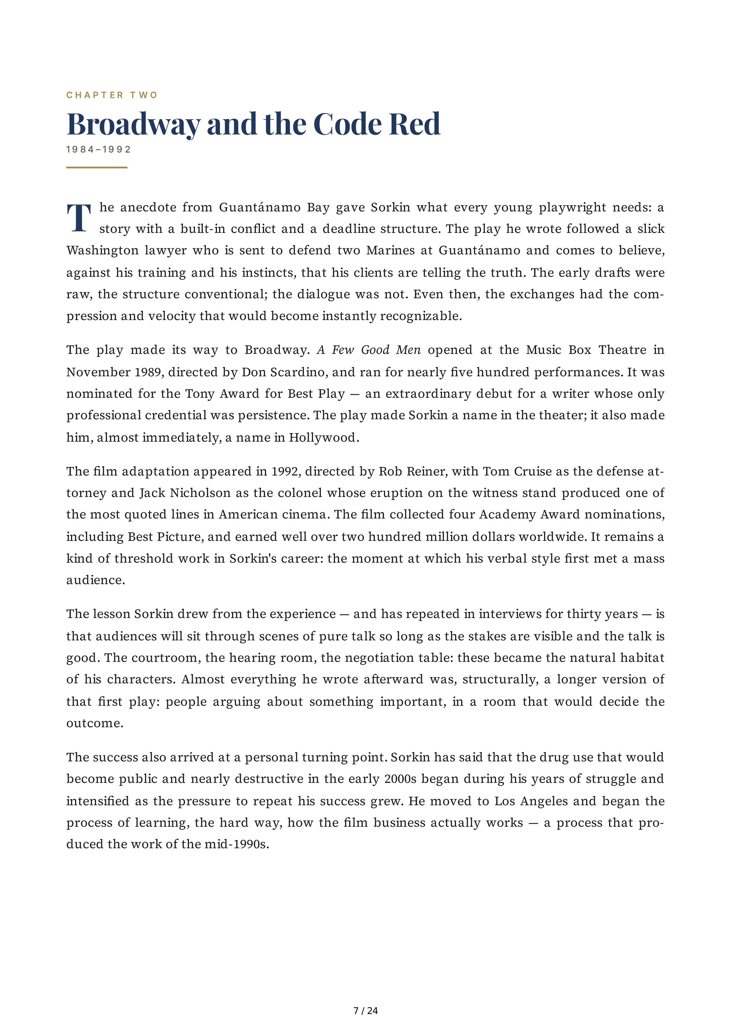 Screenwriter Aaron Sorkin The Social Network Biography — page 7