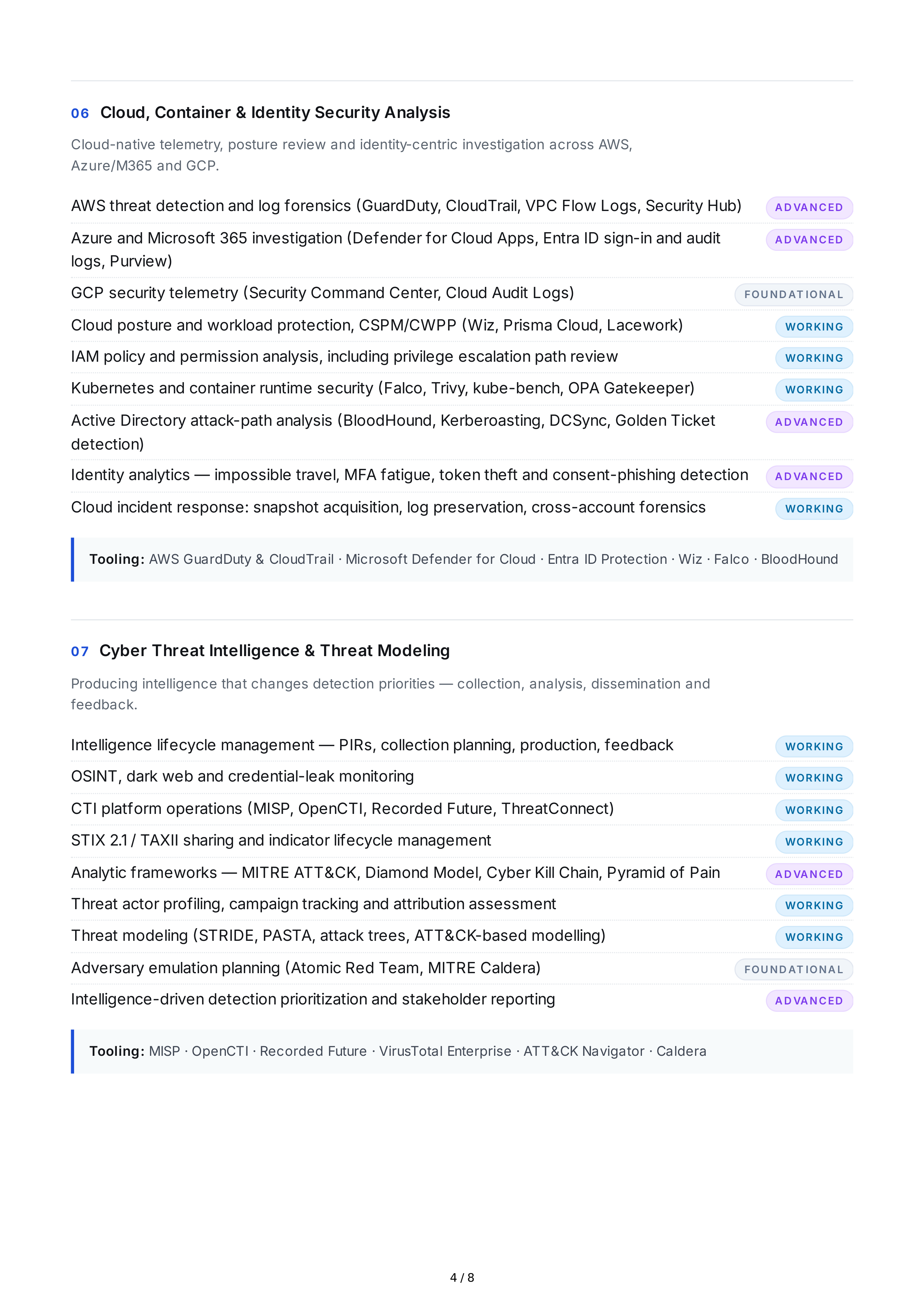 Security Analysis Technical Skills — page 4