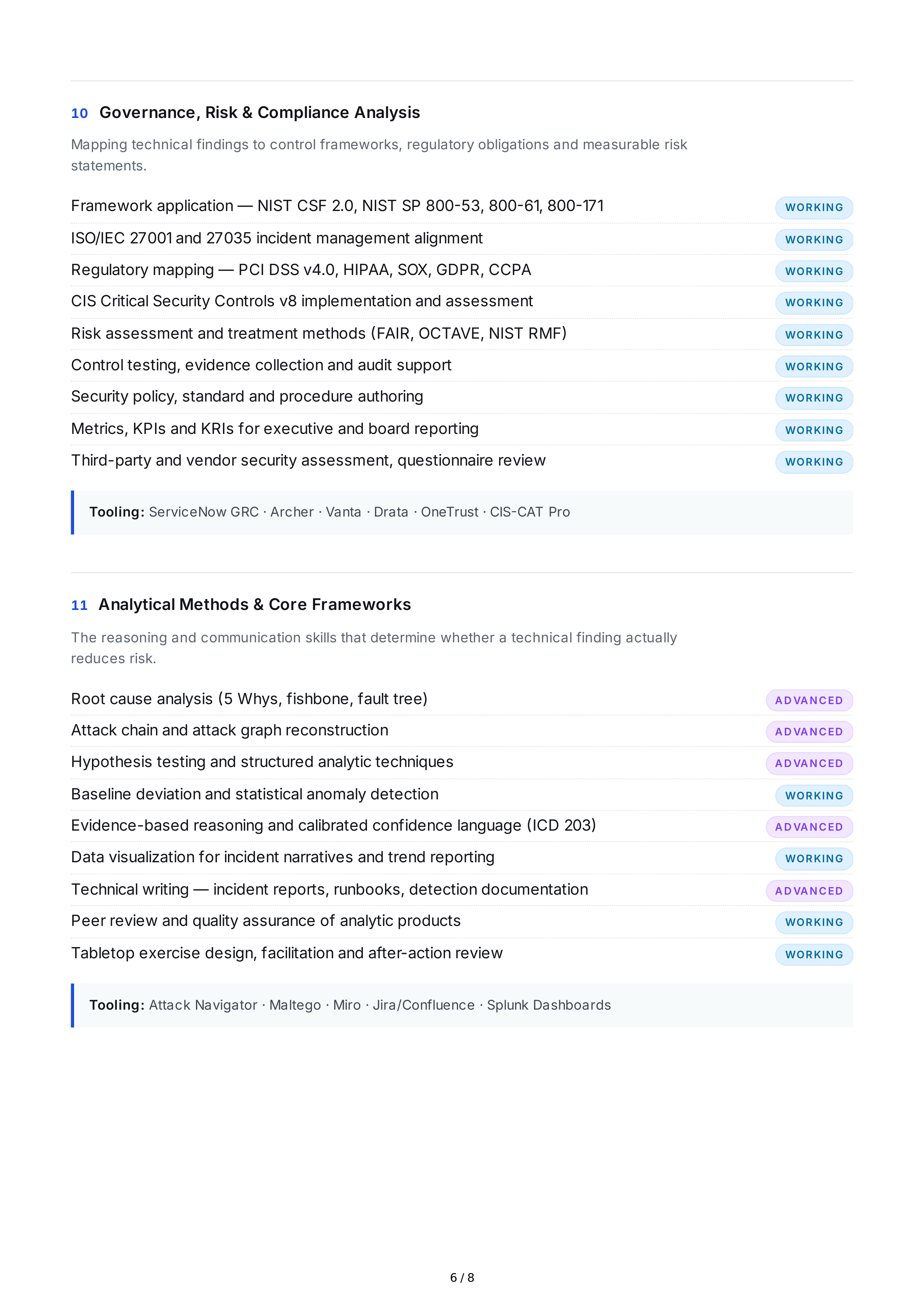 Security Analysis Technical Skills — page 6