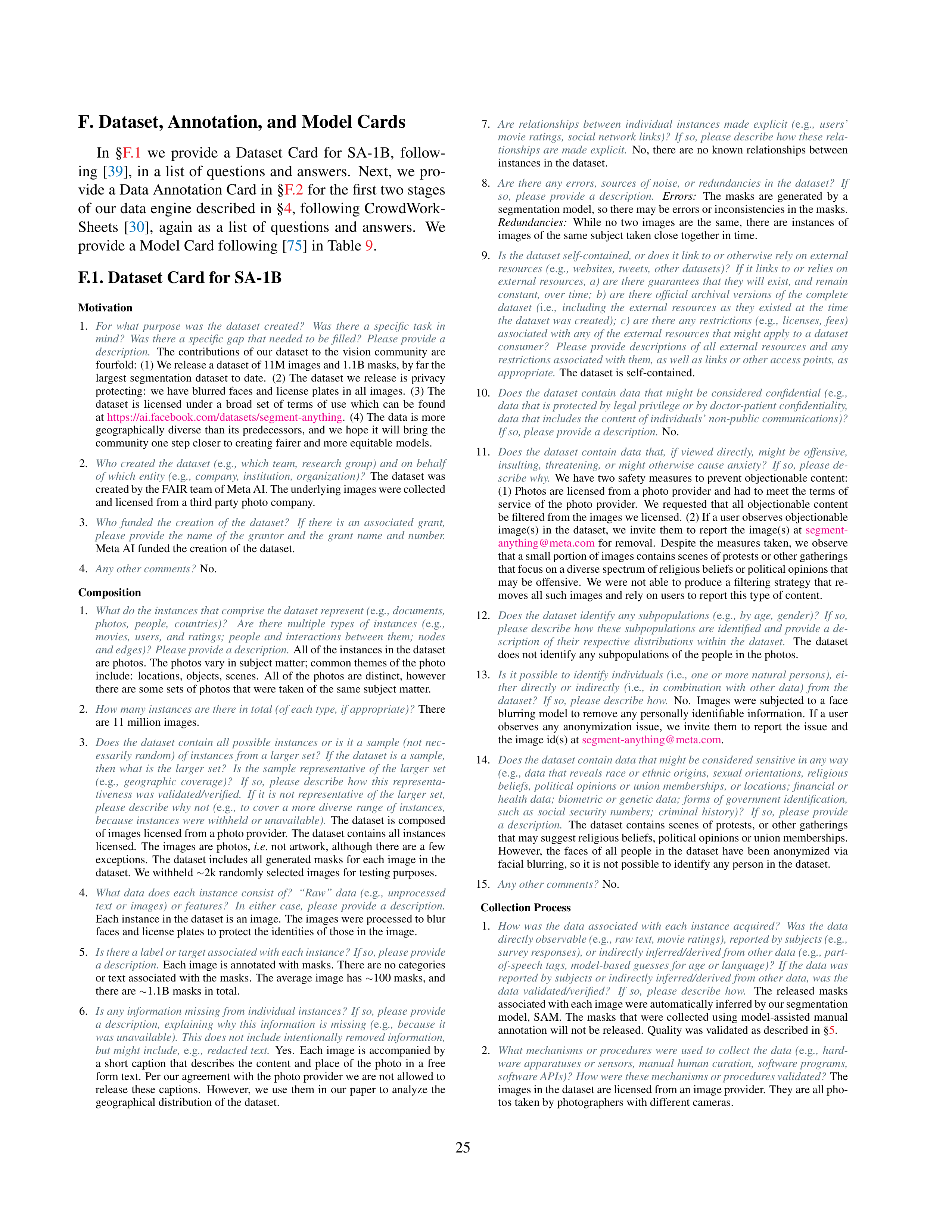 Segment Anything Research Paper by Meta — page 25