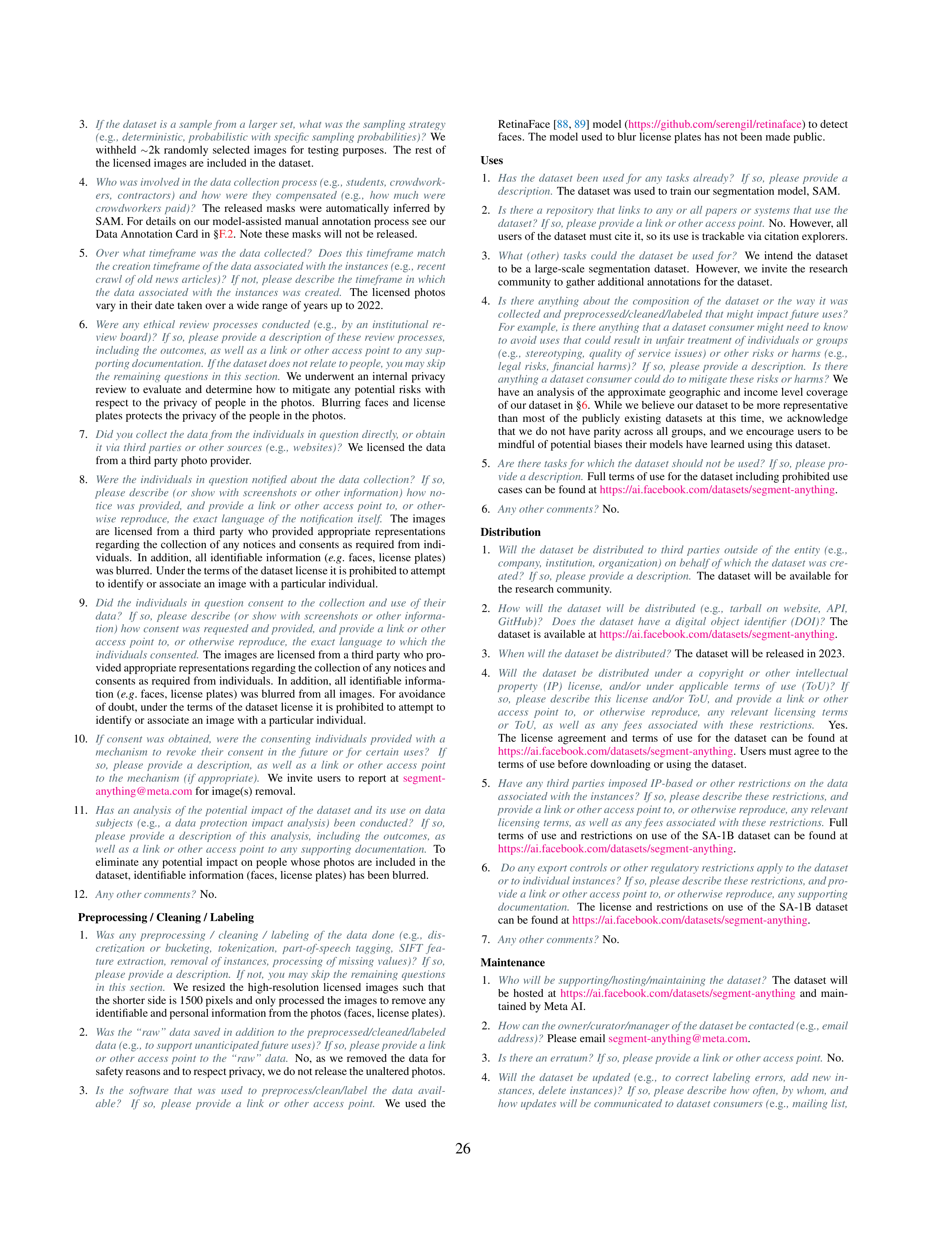 Segment Anything Research Paper by Meta — page 26