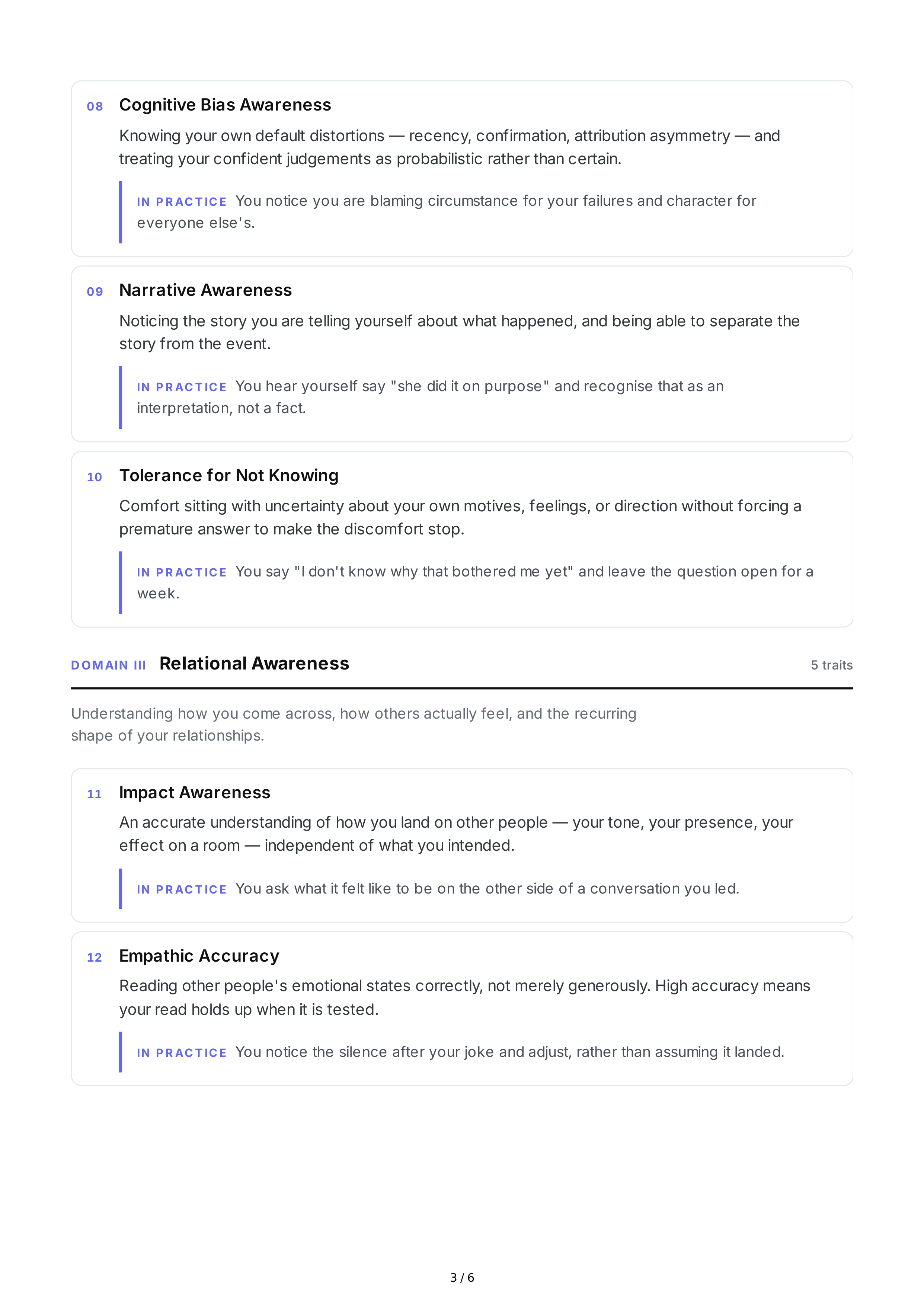 Self-Awareness Personality Traits — page 3