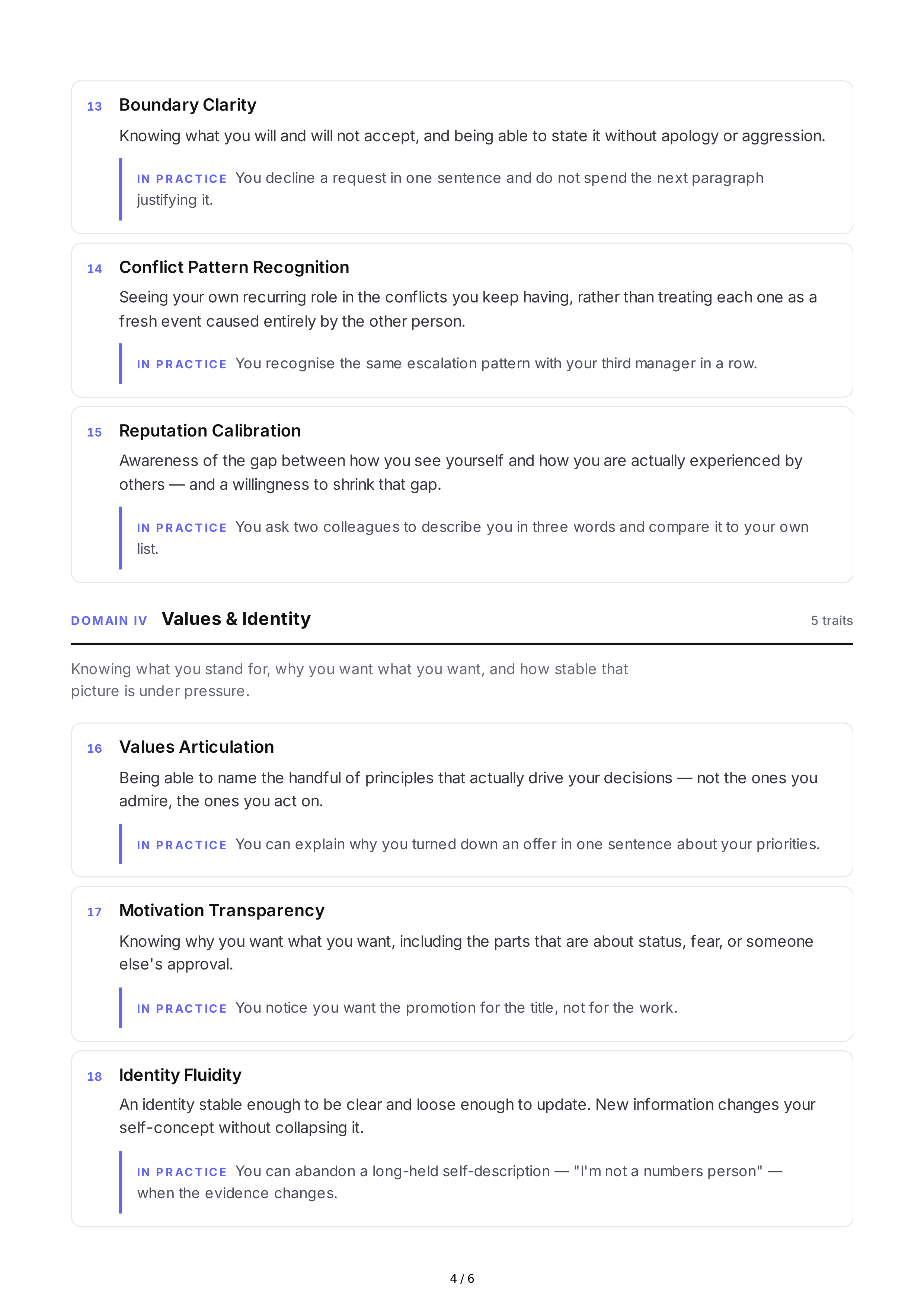 Self-Awareness Personality Traits — page 4