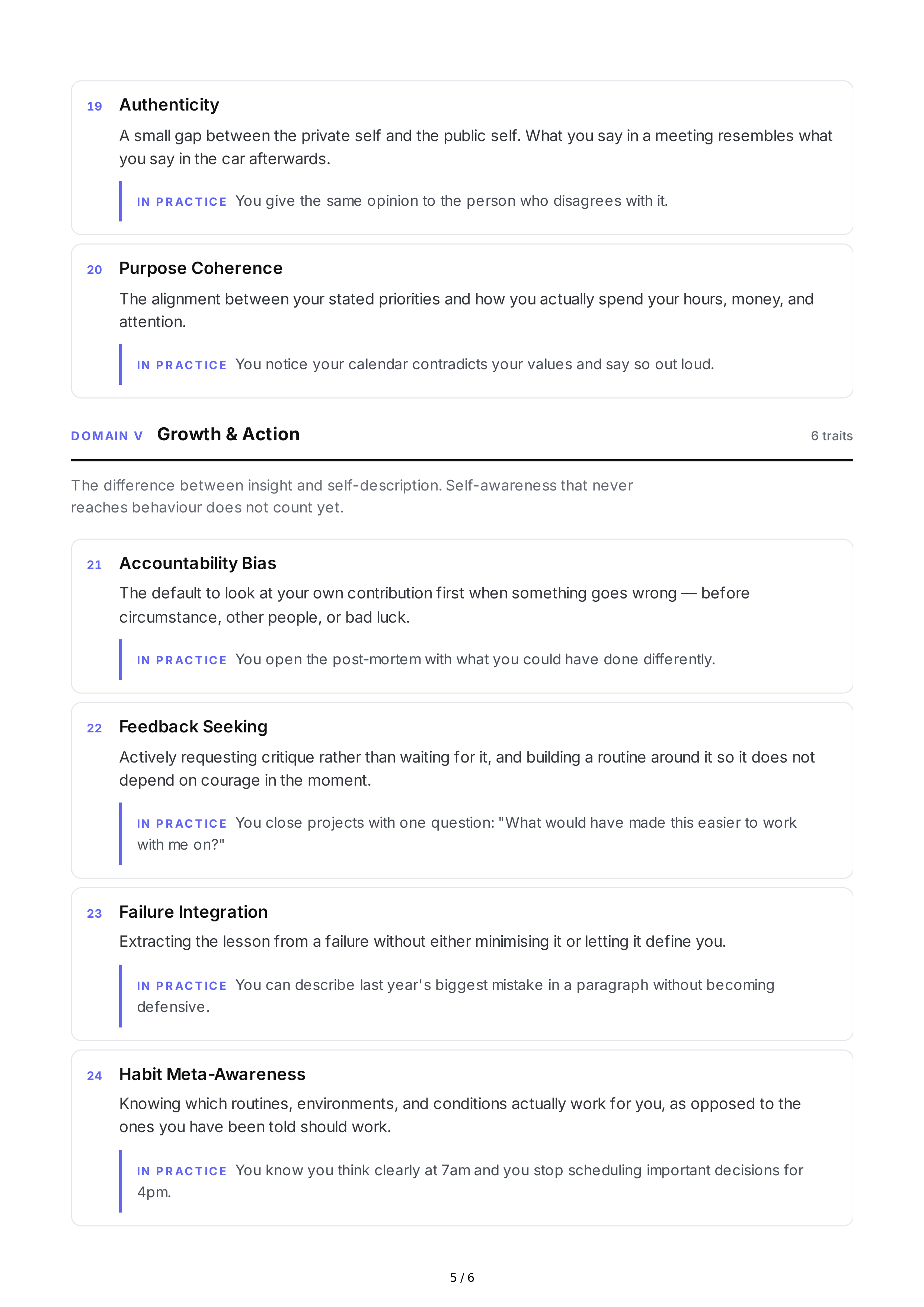 Self-Awareness Personality Traits — page 5