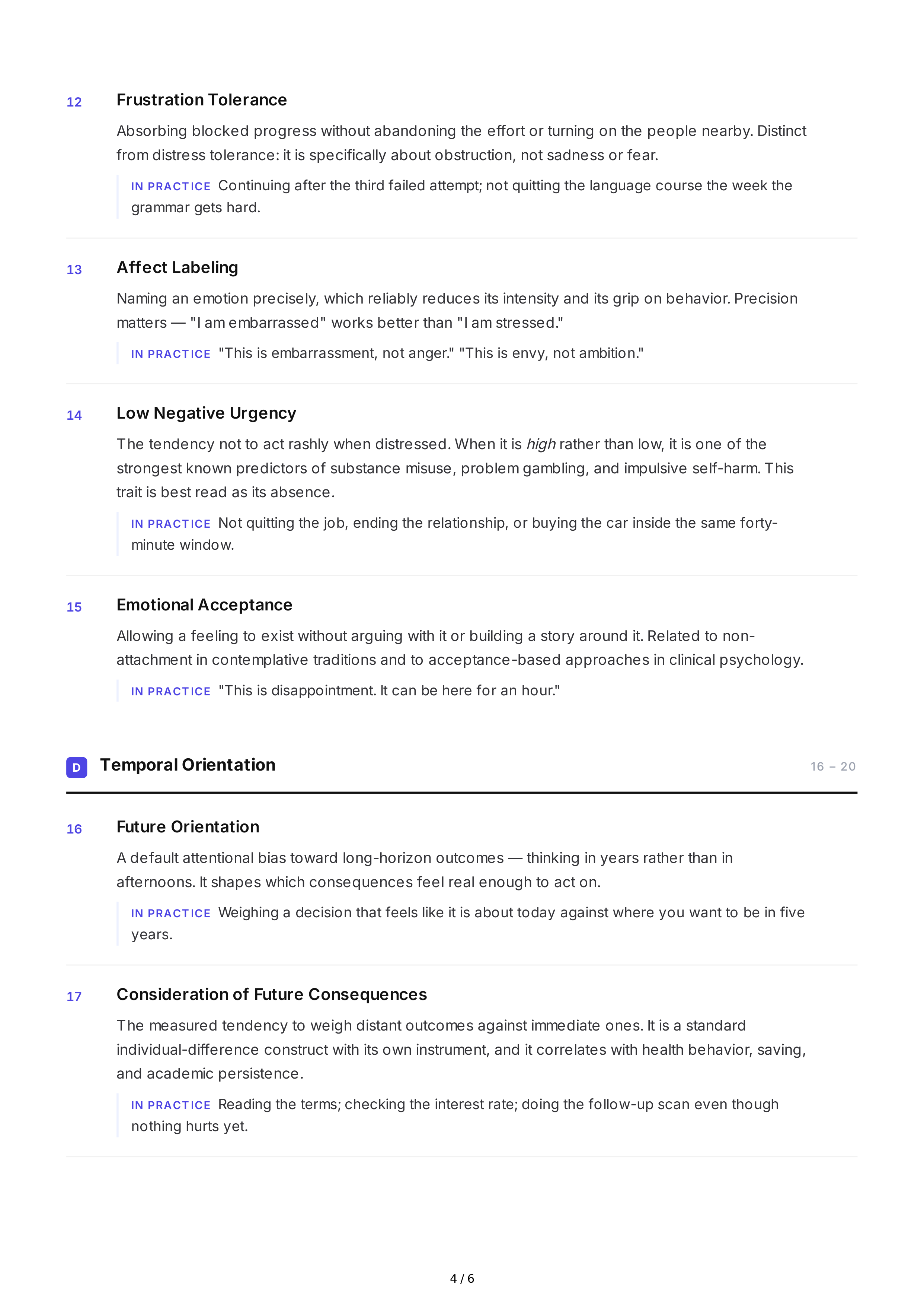 Self-Control Personality Traits — page 4