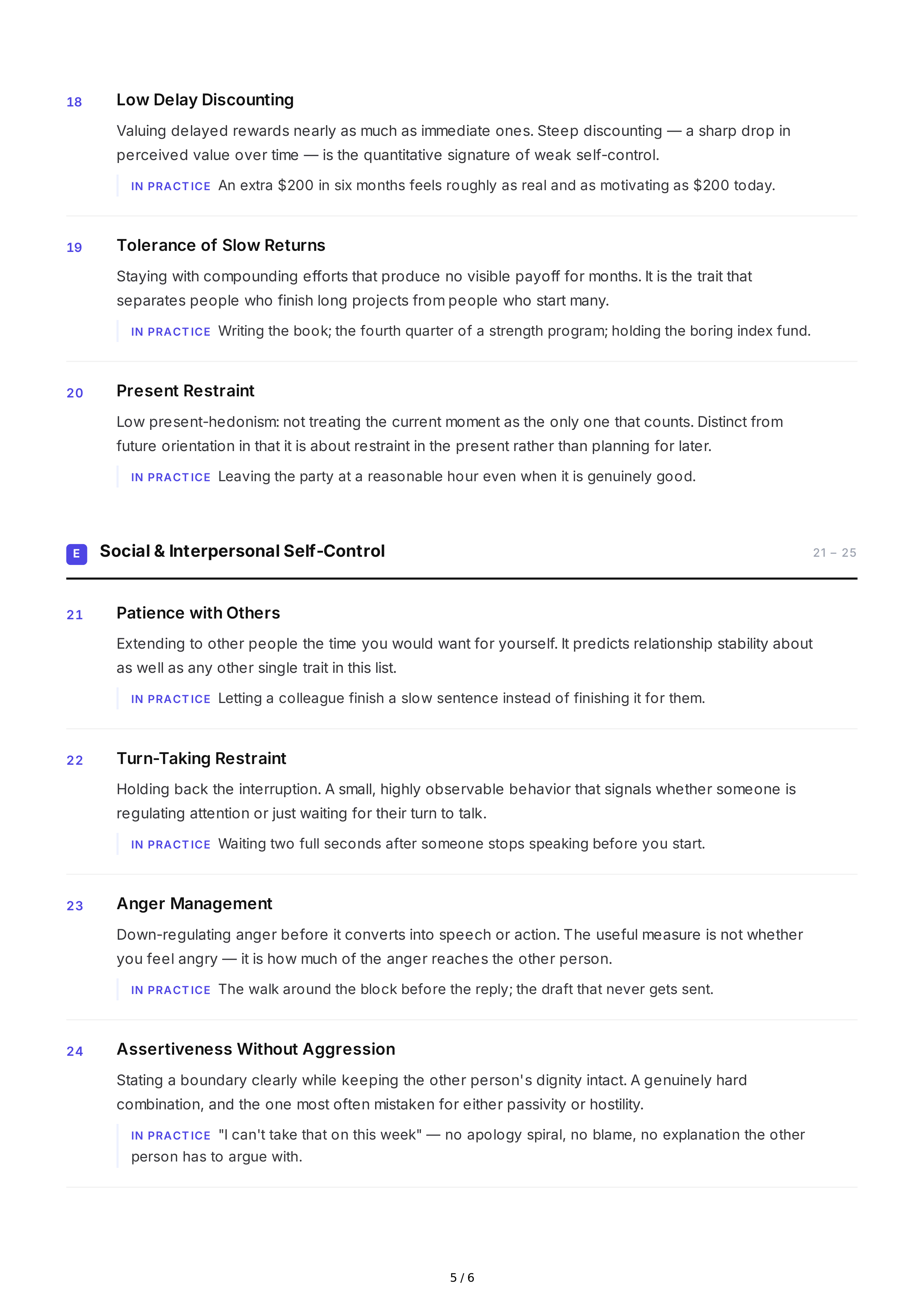 Self-Control Personality Traits — page 5