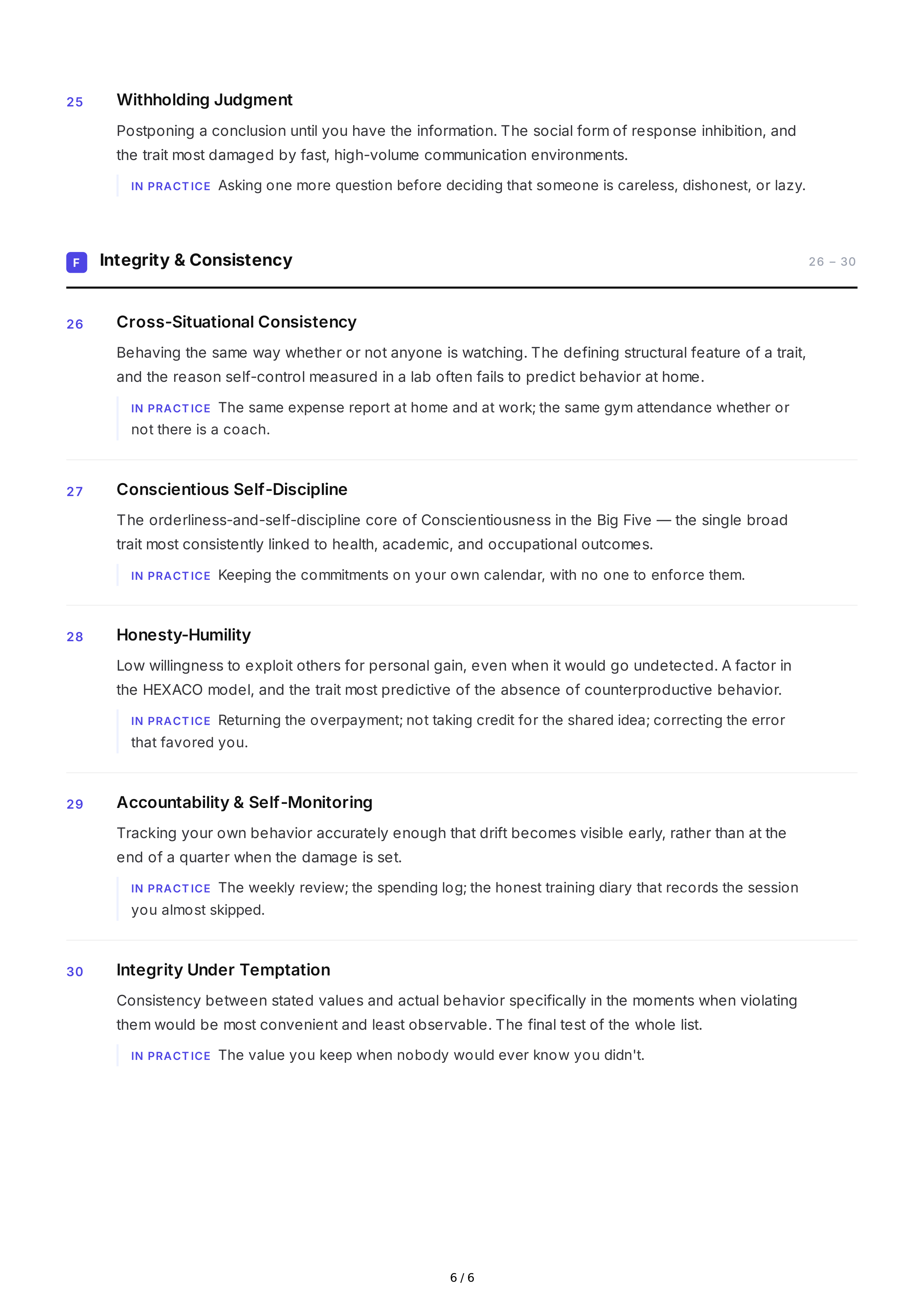 Self-Control Personality Traits — page 6