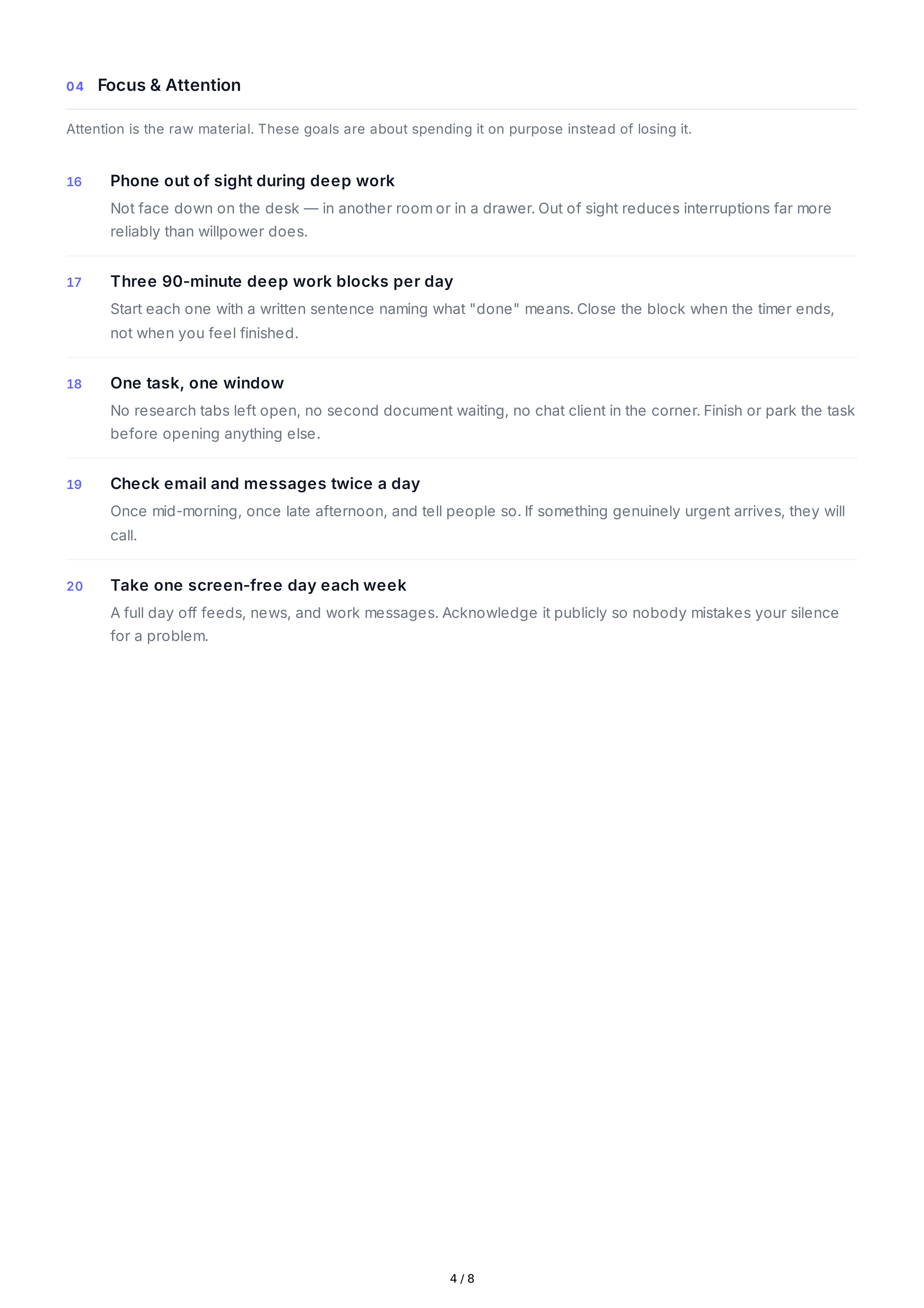 Self-Discipline Life Goals — page 4