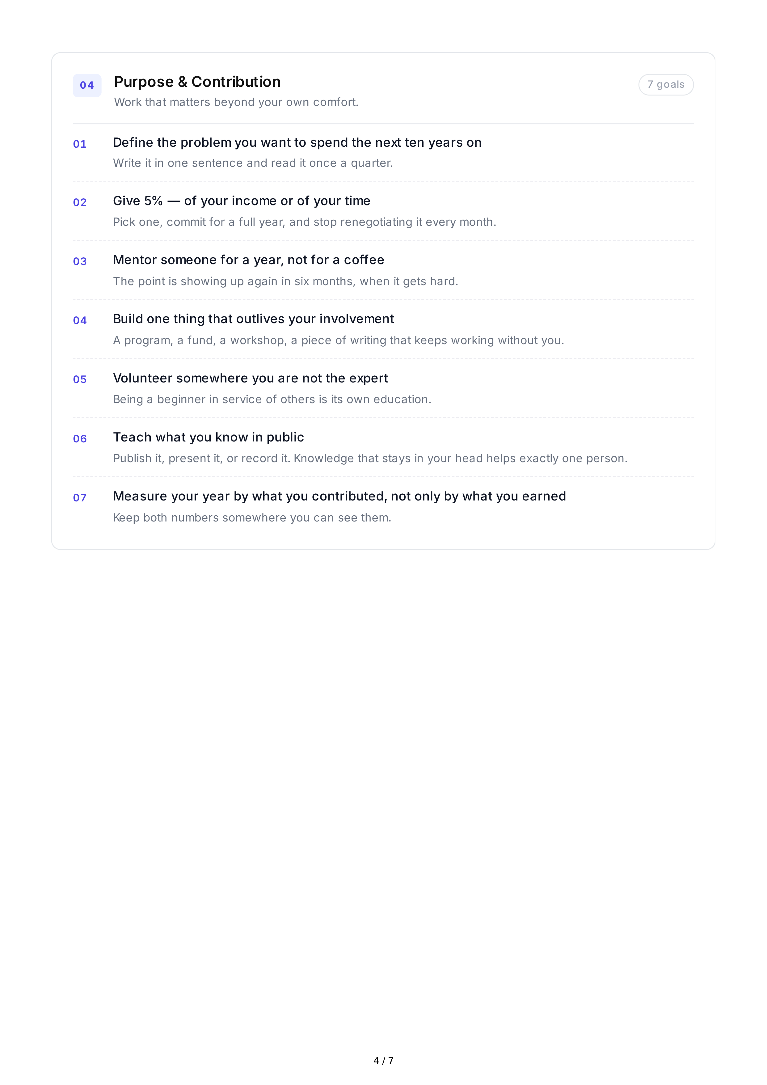 Self-Discovery Life Goals — page 4