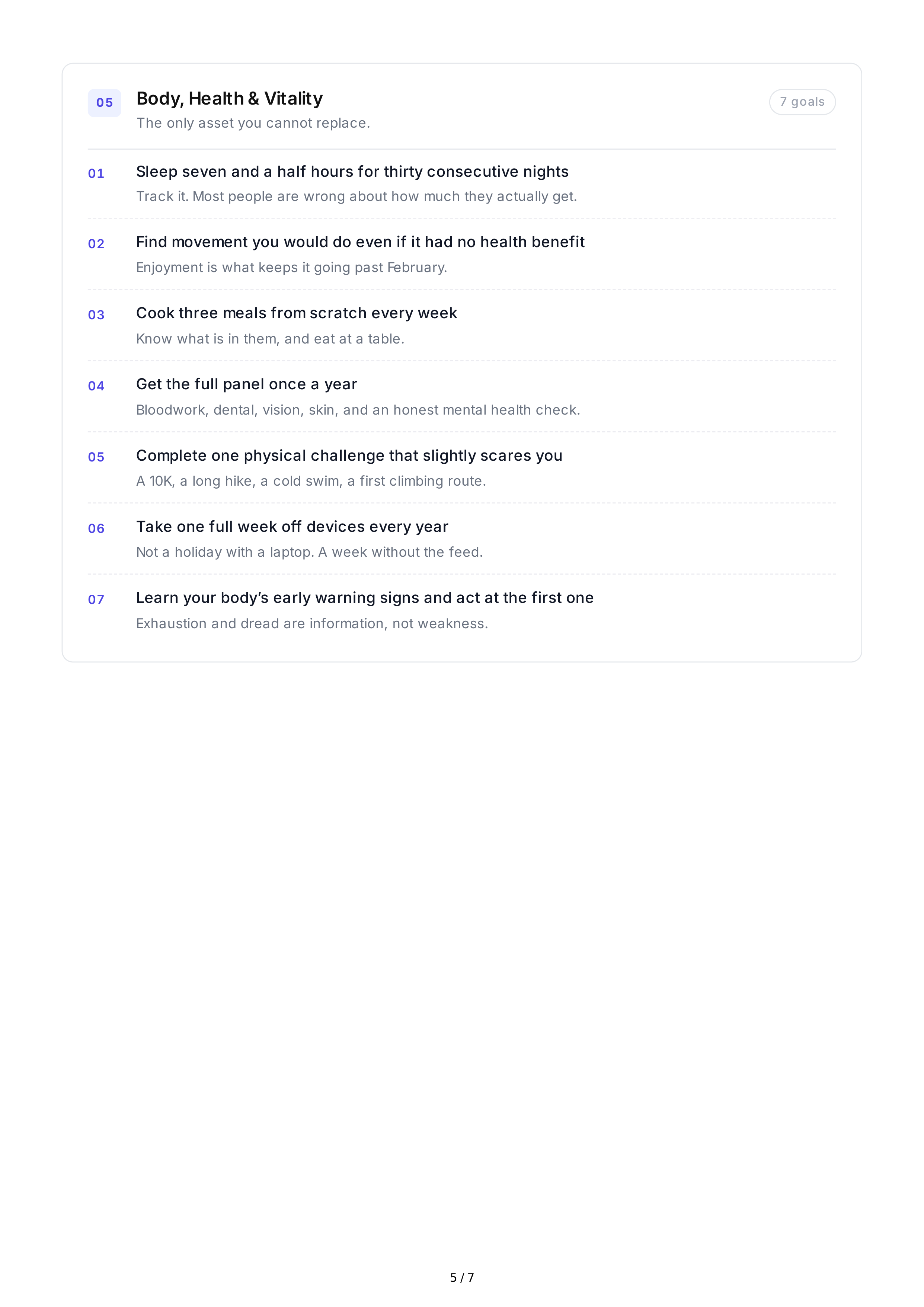 Self-Discovery Life Goals — page 5