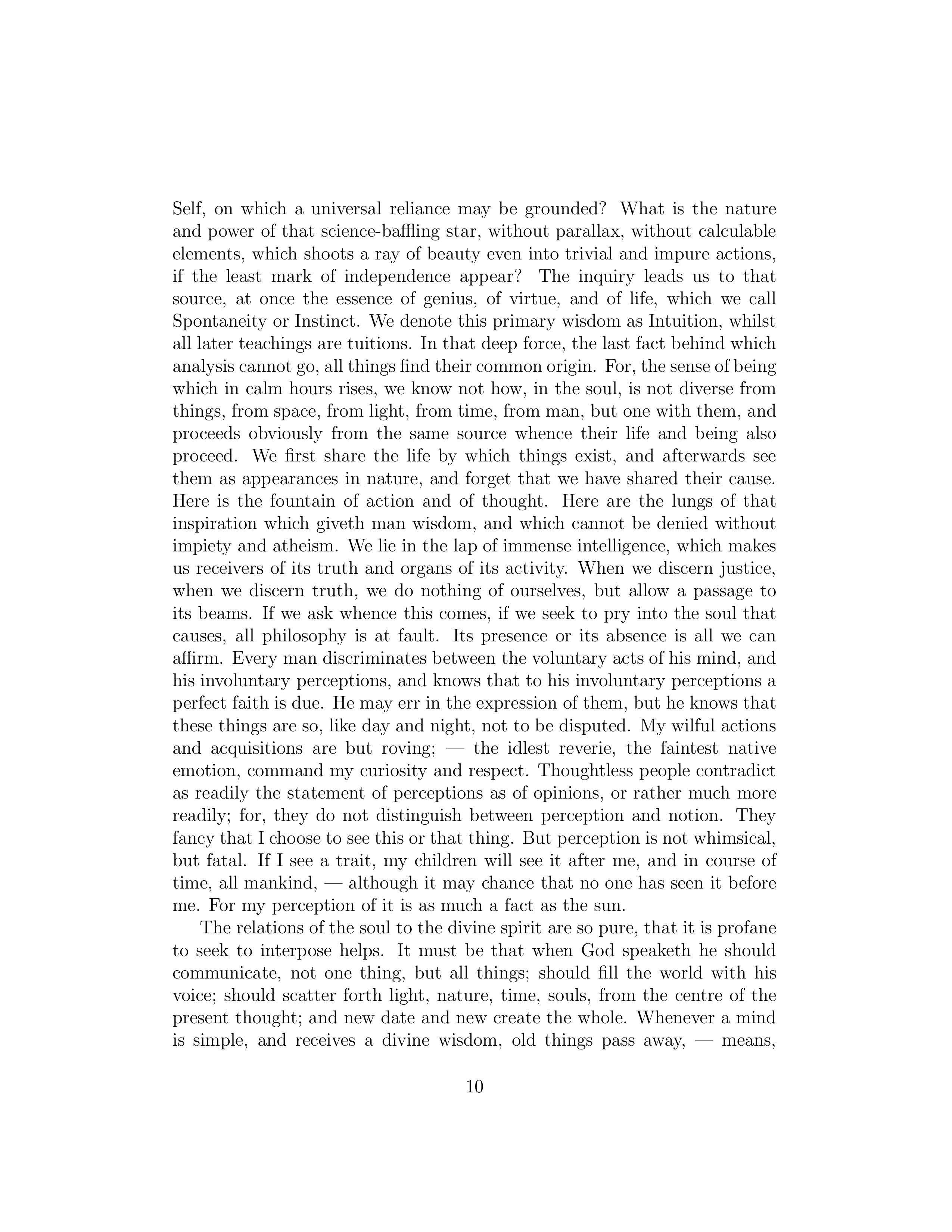 Self-Reliance Essay — page 10