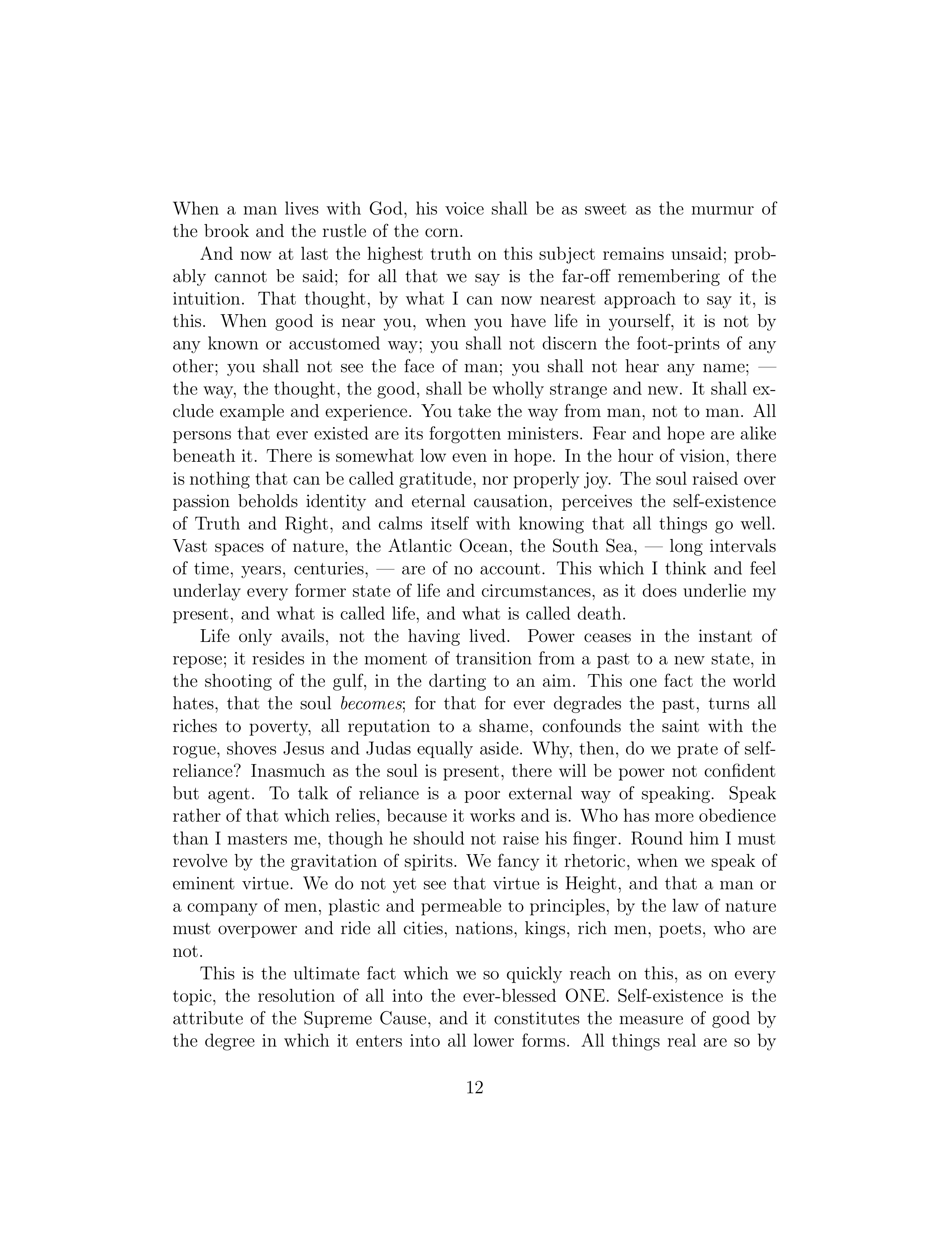 Self-Reliance Essay — page 12
