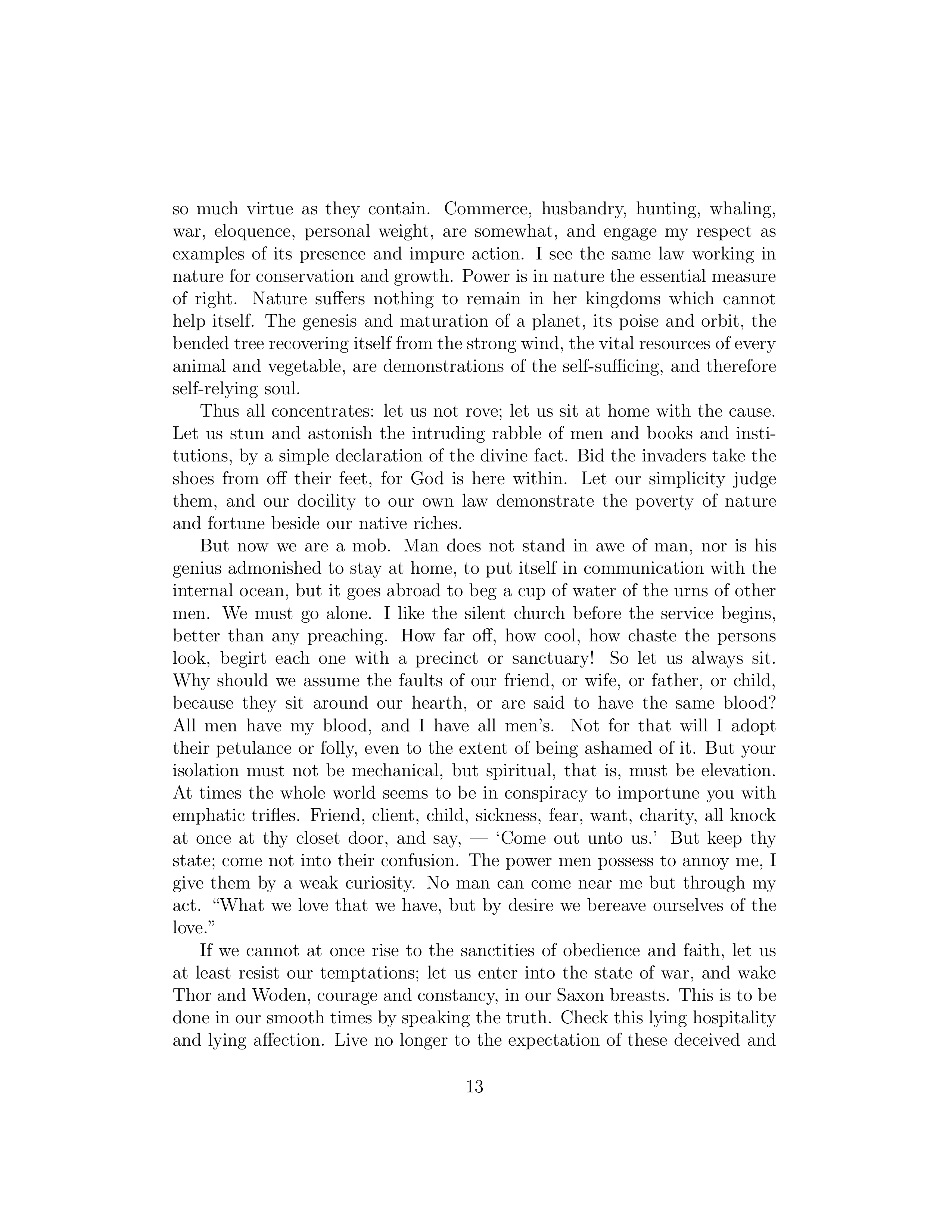 Self-Reliance Essay — page 13