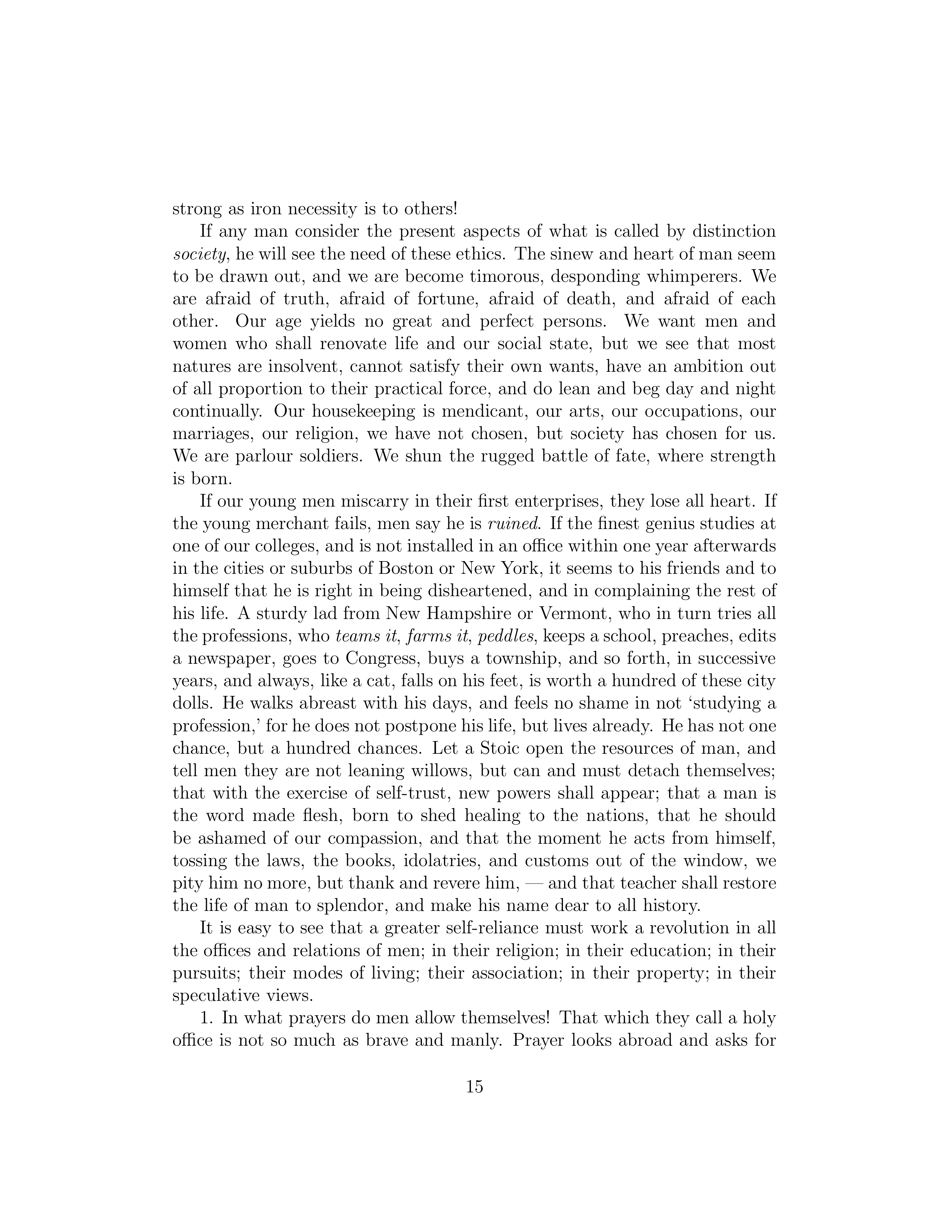 Self-Reliance Essay — page 15