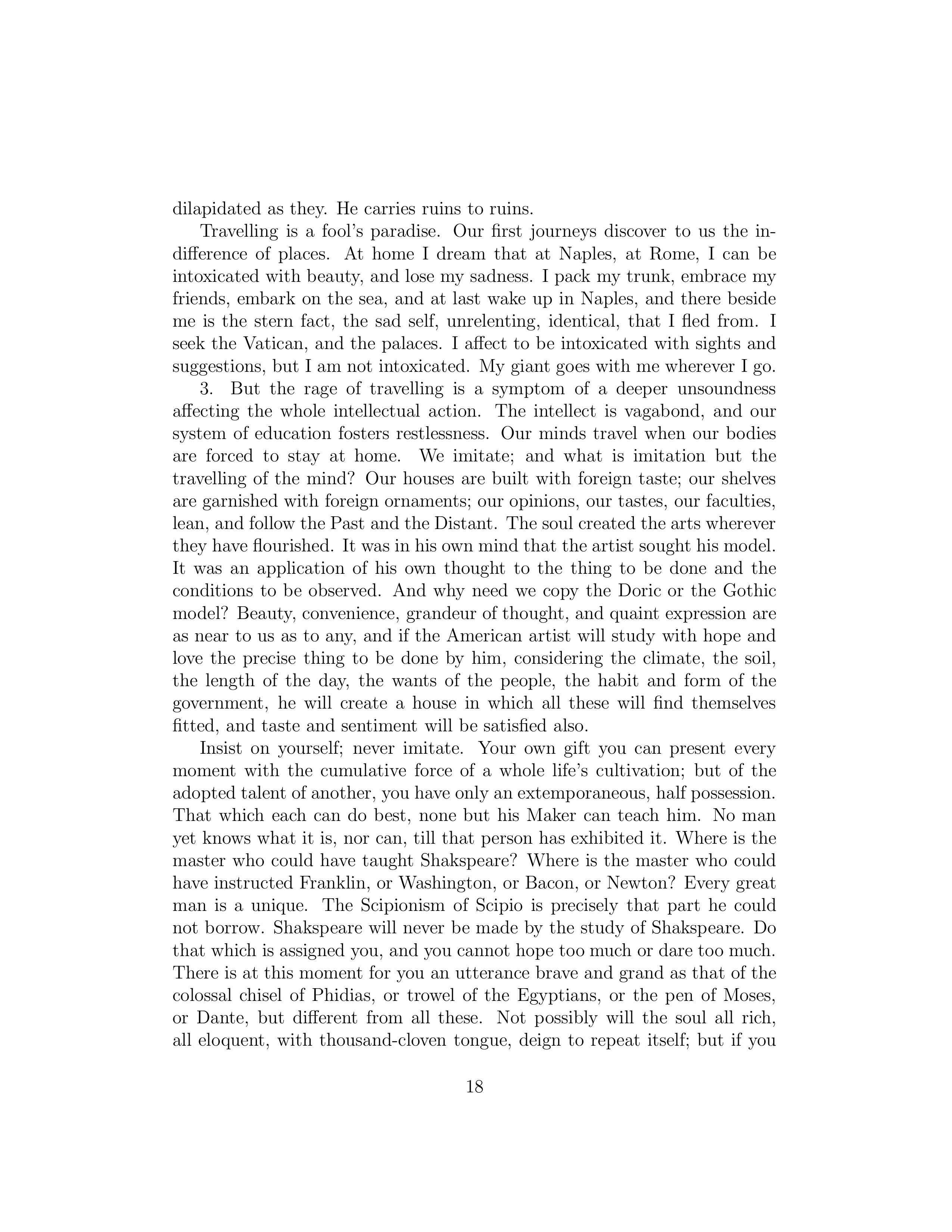 Self-Reliance Essay — page 18