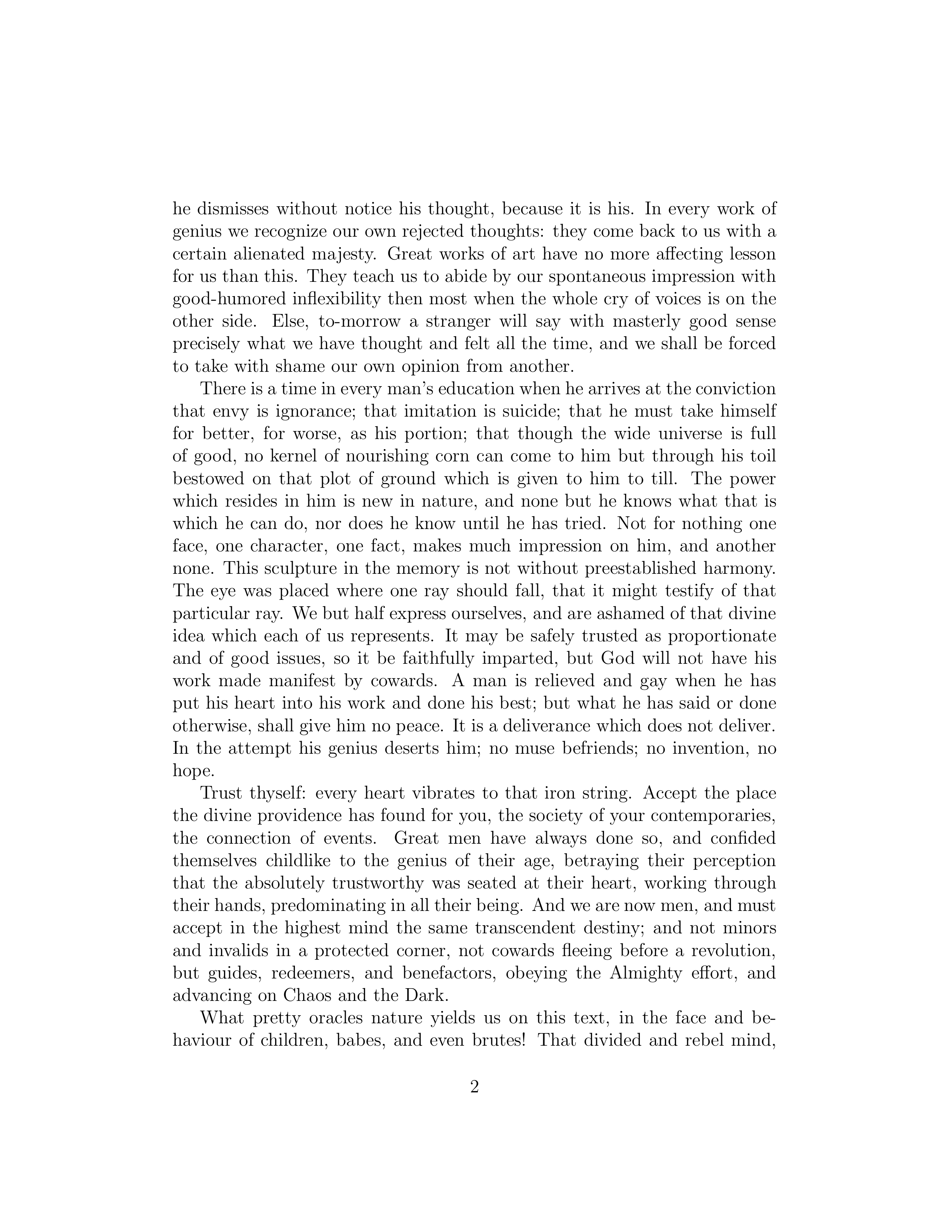 Self-Reliance Essay — page 2