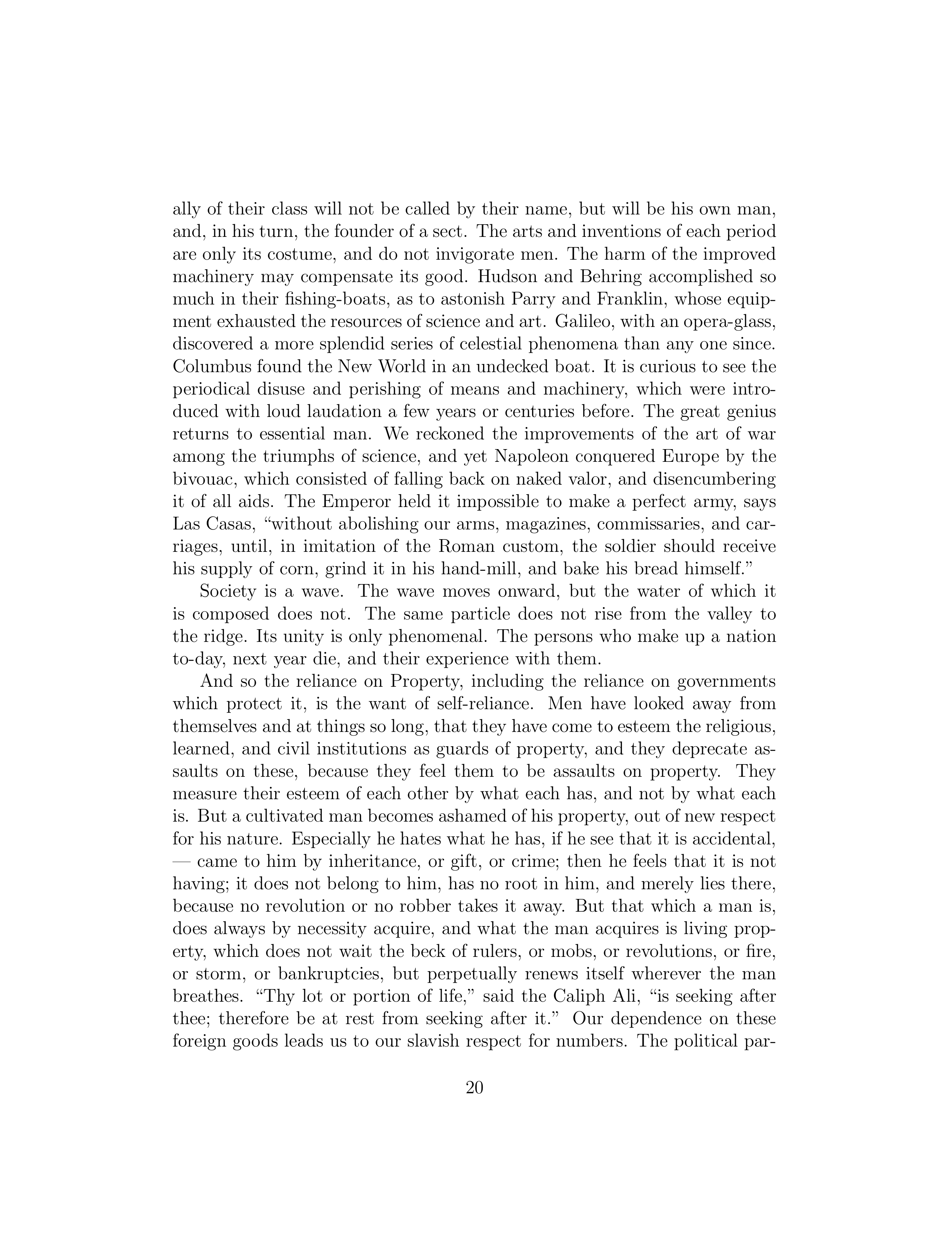 Self-Reliance Essay — page 20