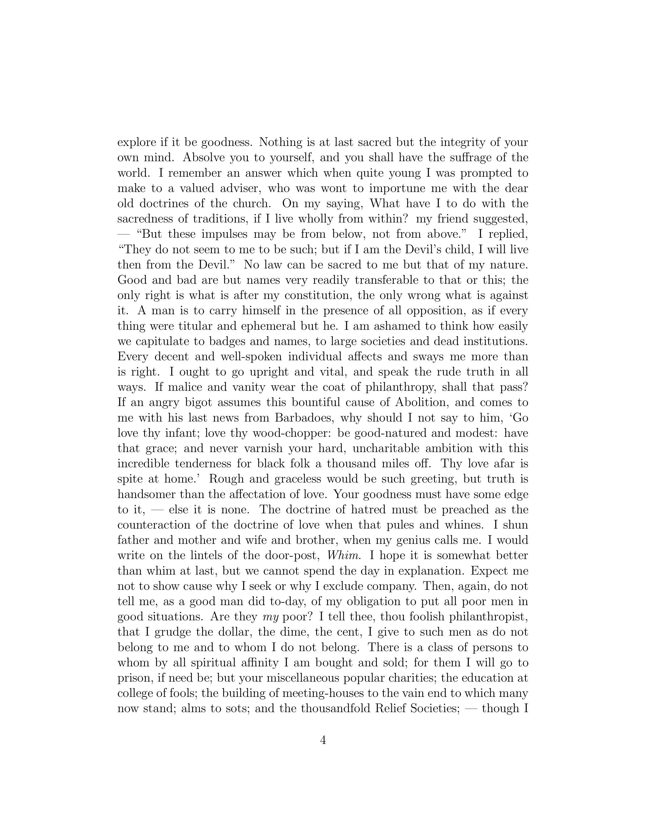 Self-Reliance Essay — page 4