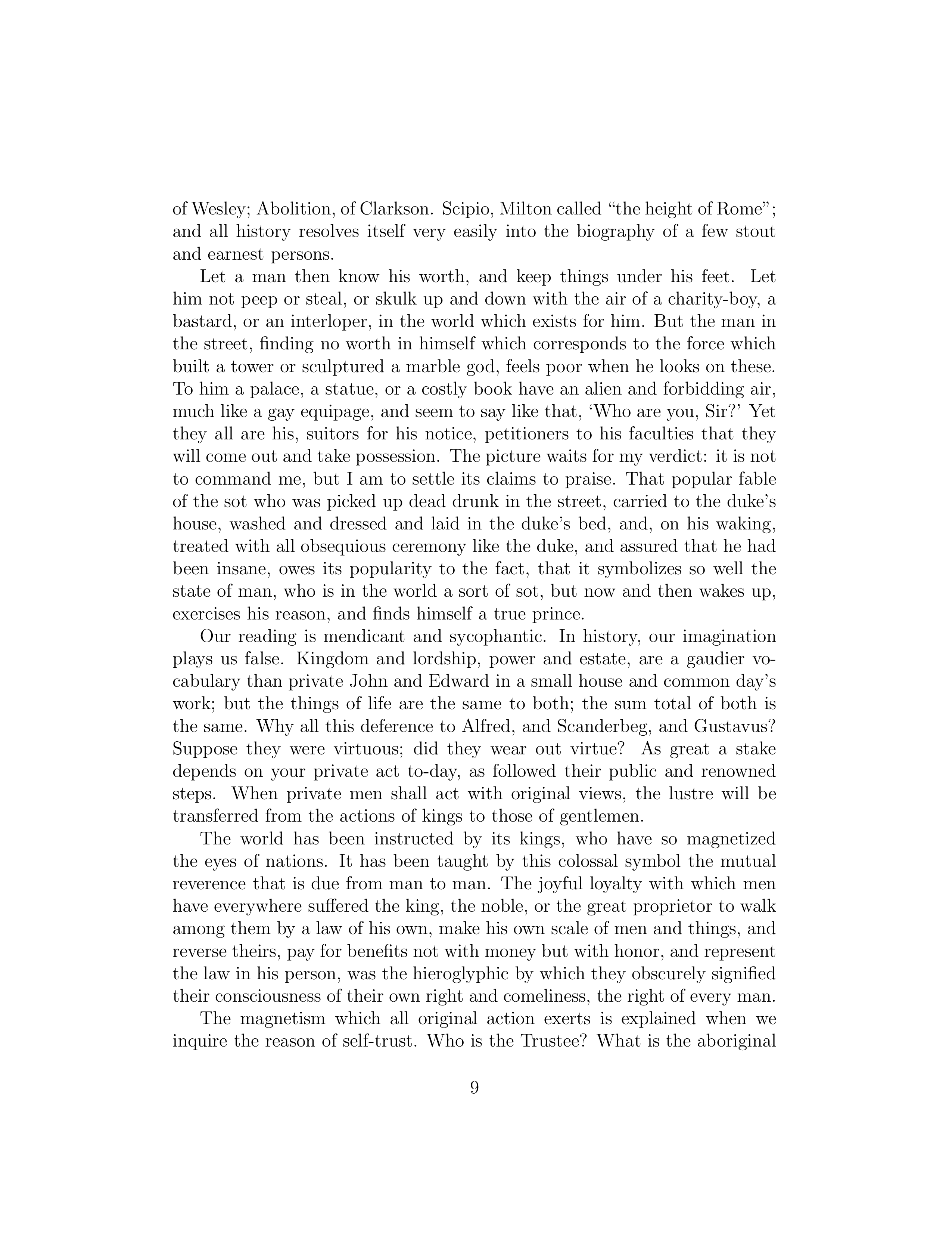 Self-Reliance Essay — page 9