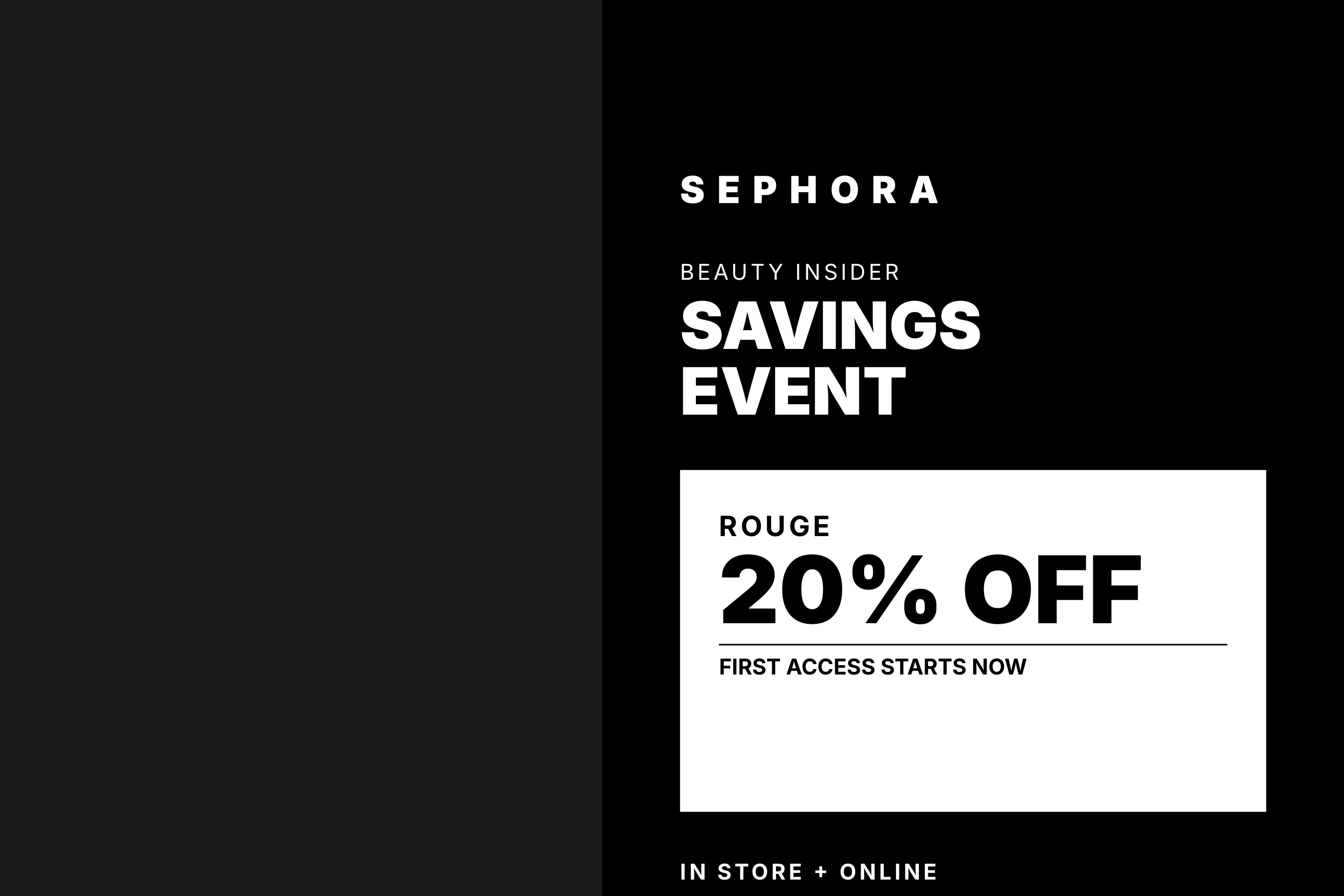 Sephora Beauty Insider Savings Event Invitation Postcard — page 1