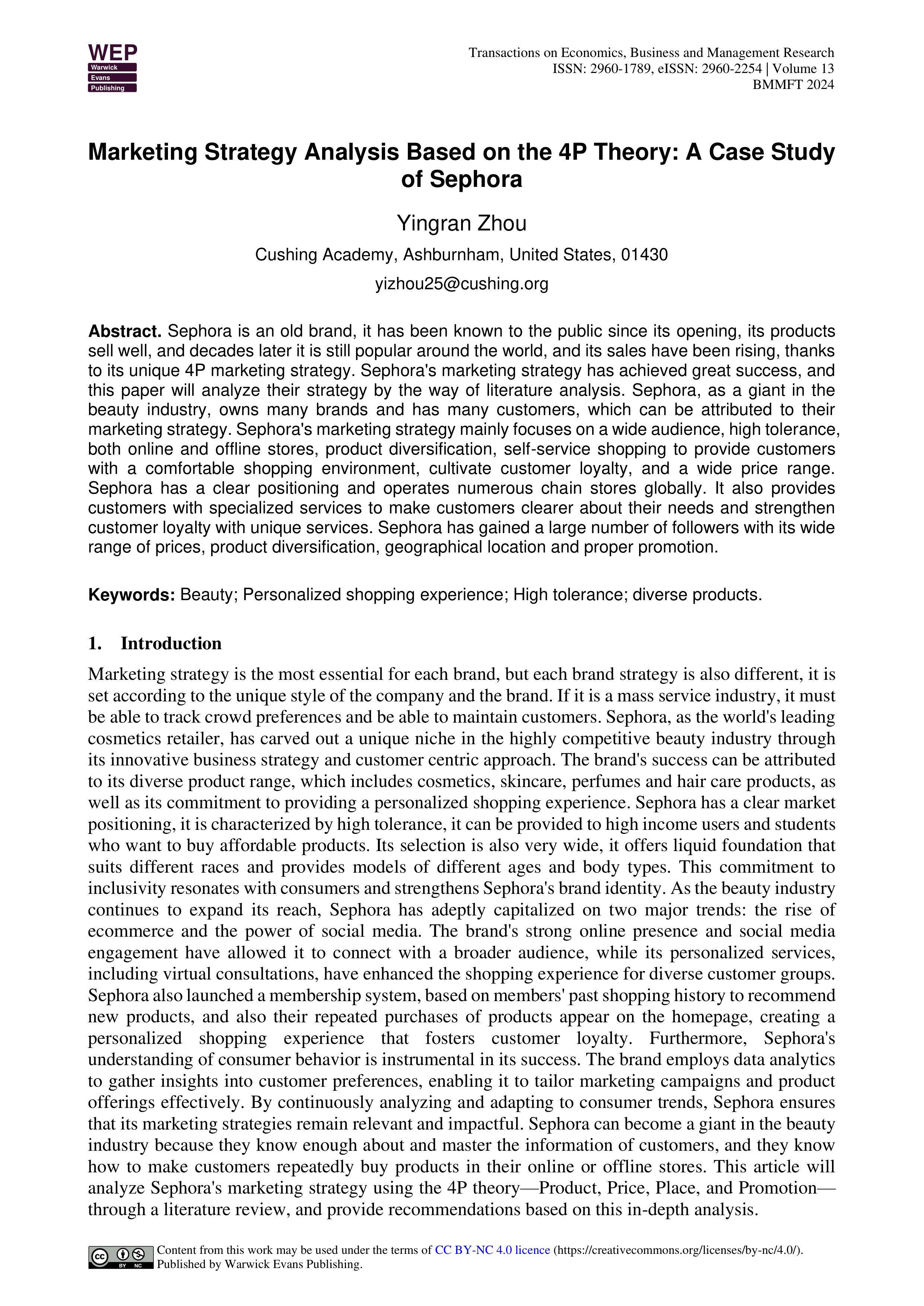 Sephora Case Study — page 1
