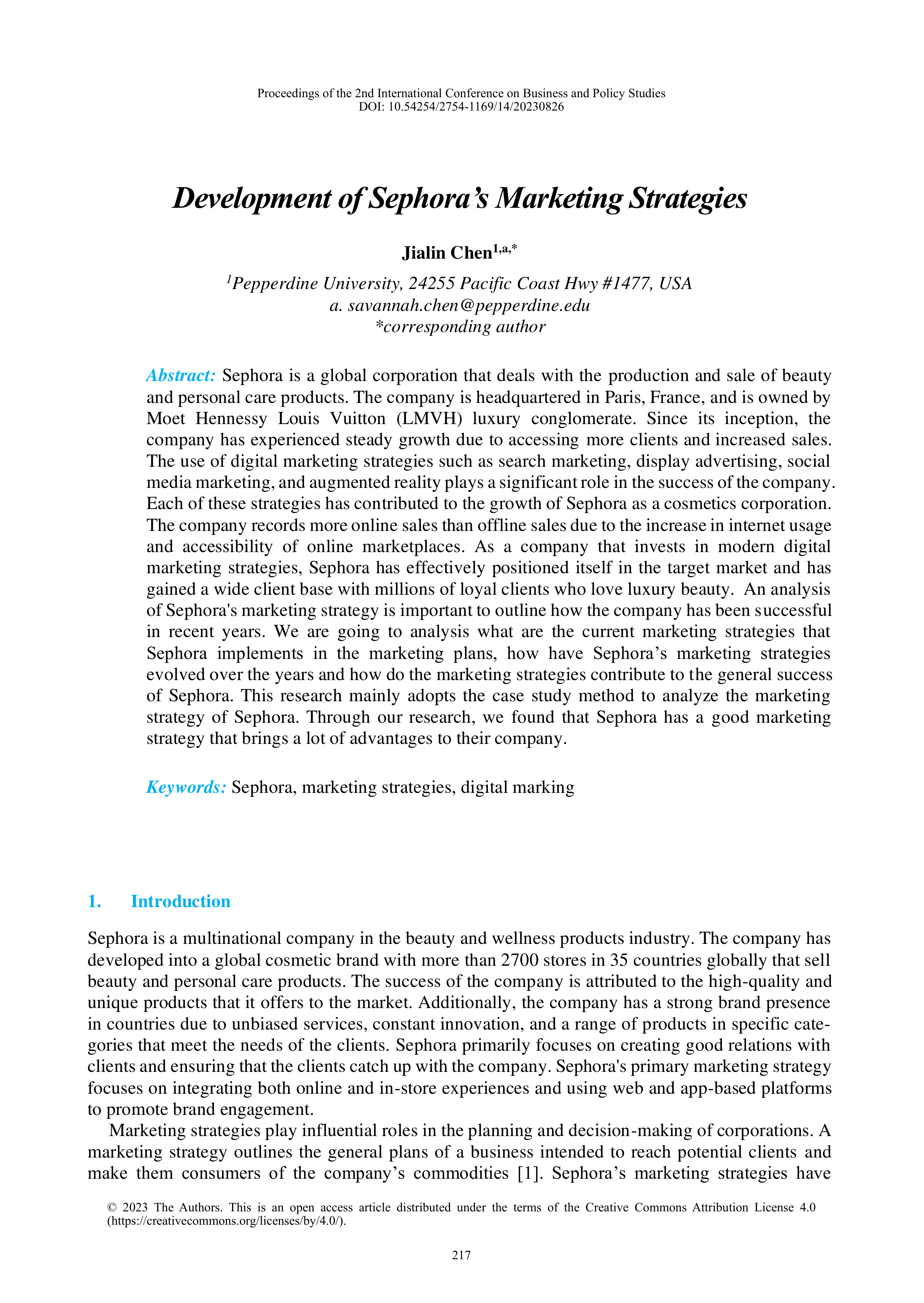 Sephora Marketing Strategy — page 1