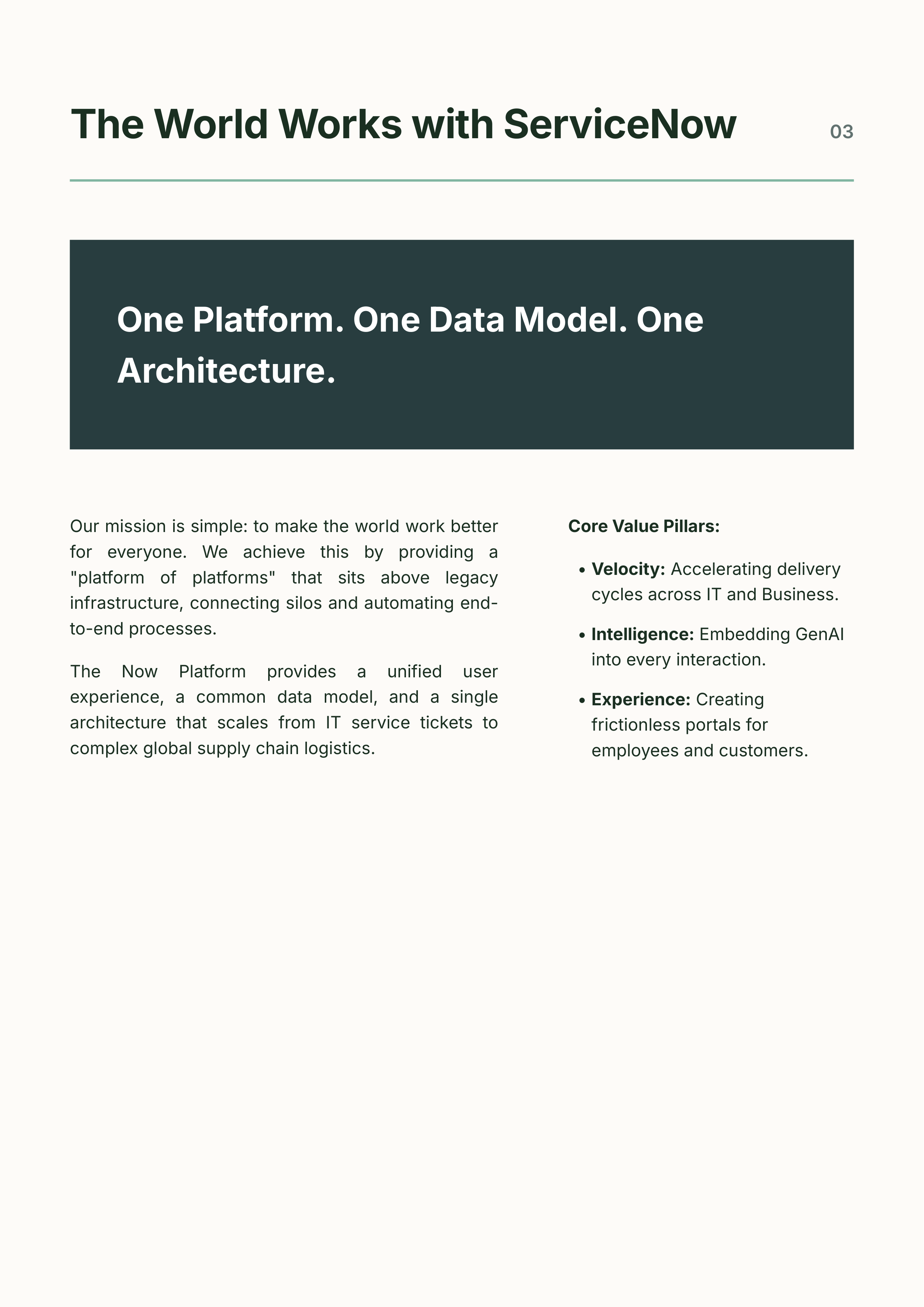 ServiceNow AI-Native Unified Workflow Product Portfolio — page 3