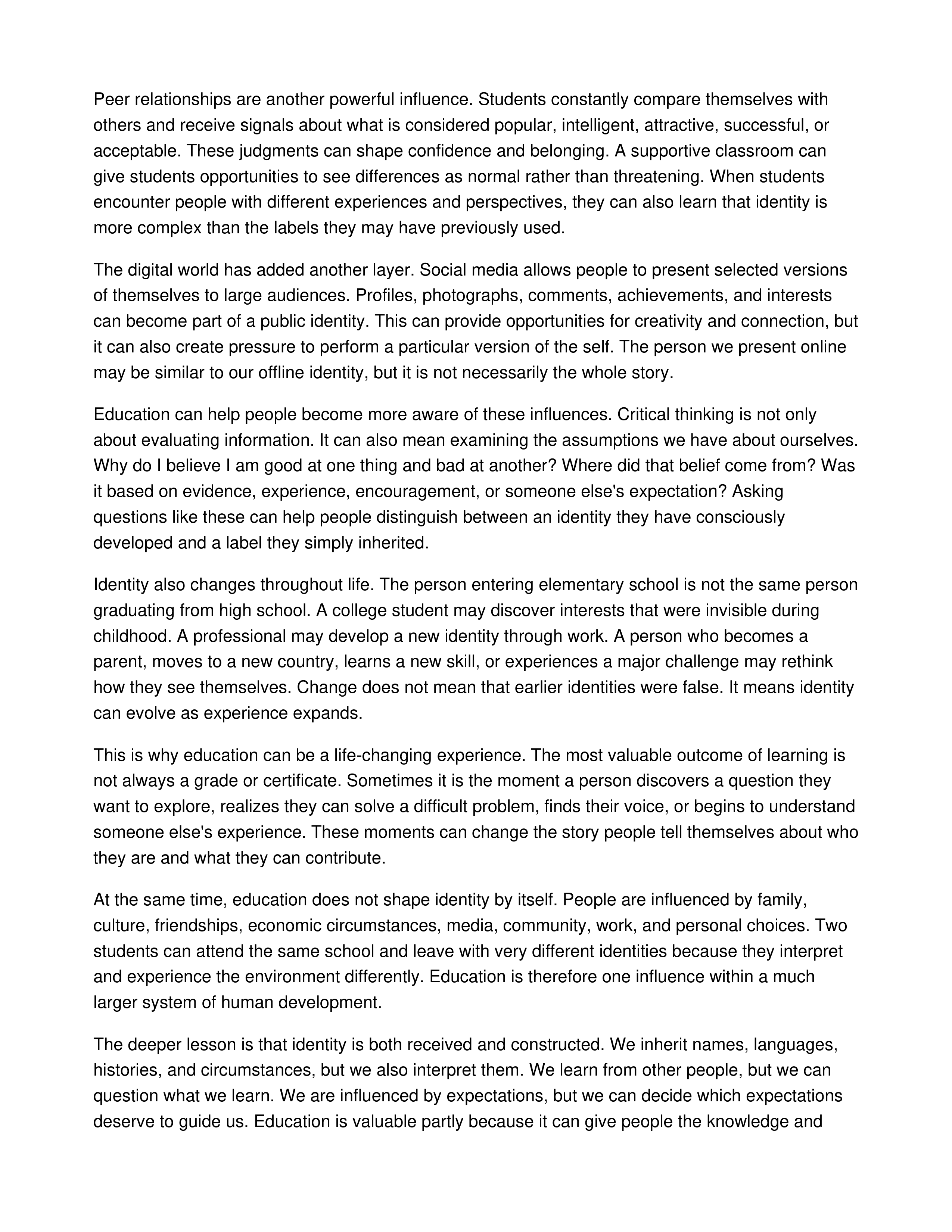 Shaping Our Identities Informative Speech — page 2