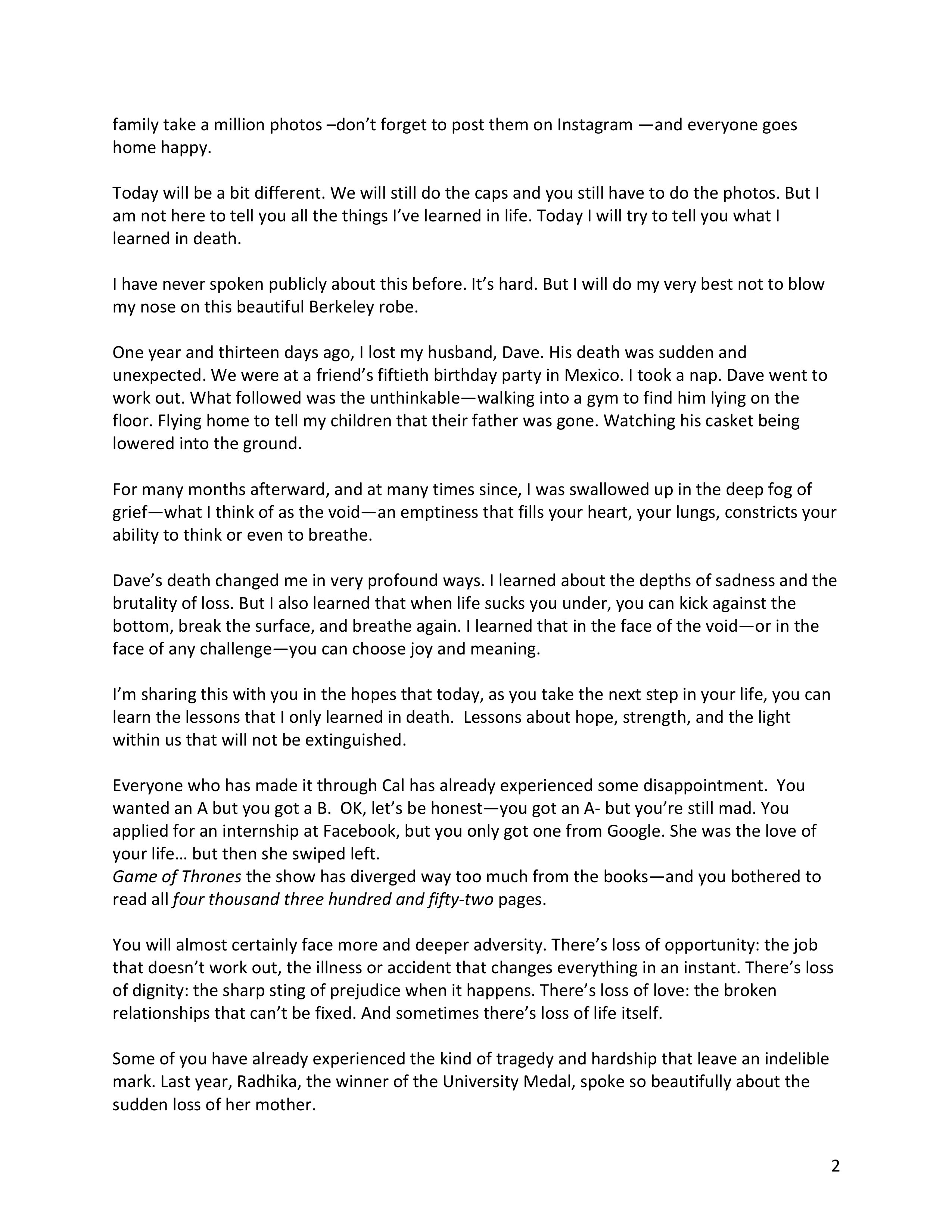 Sheryl Sandberg Berkeley Commencement Speech — page 2