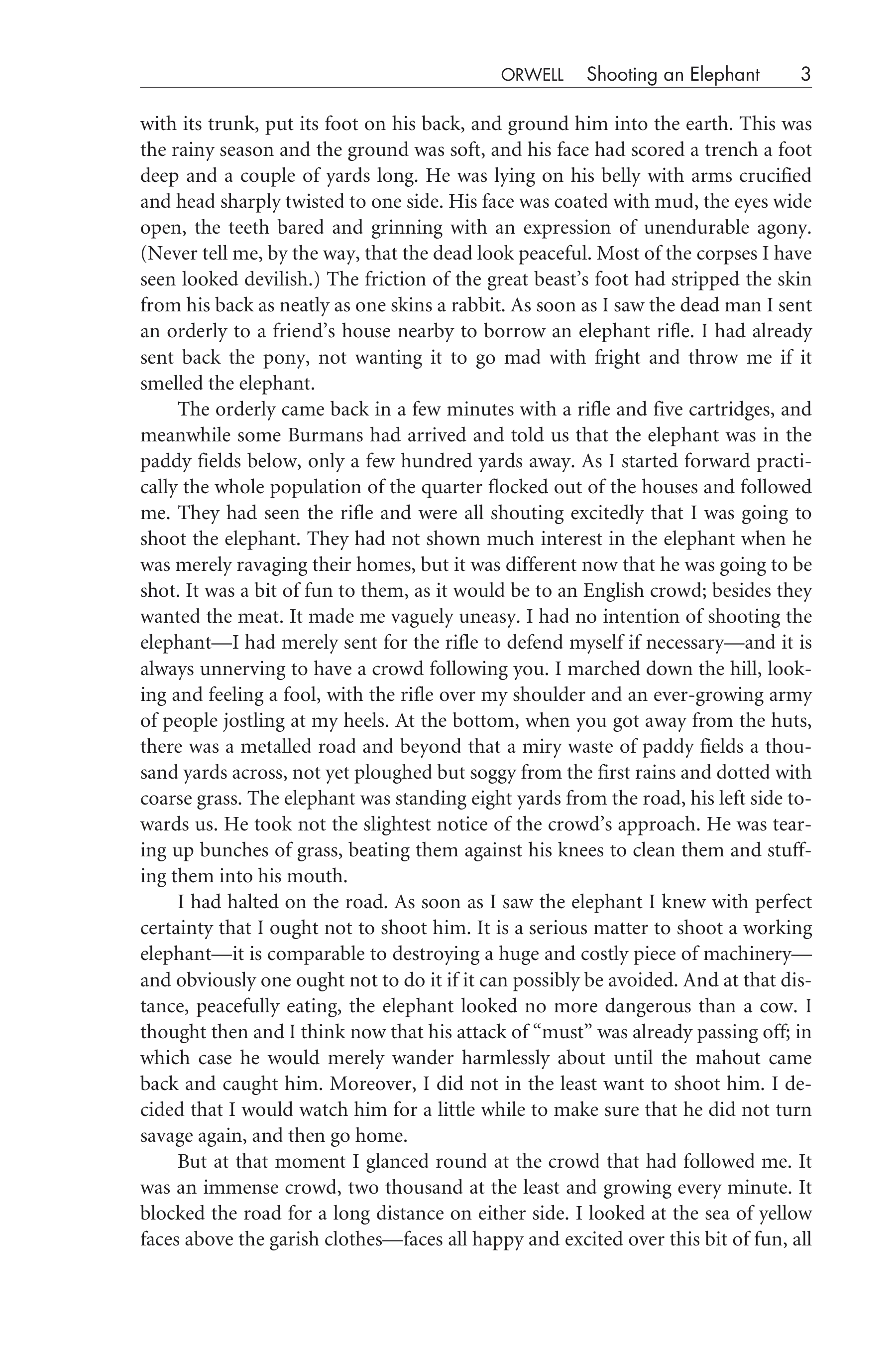 Shooting an Elephant Essay — page 3