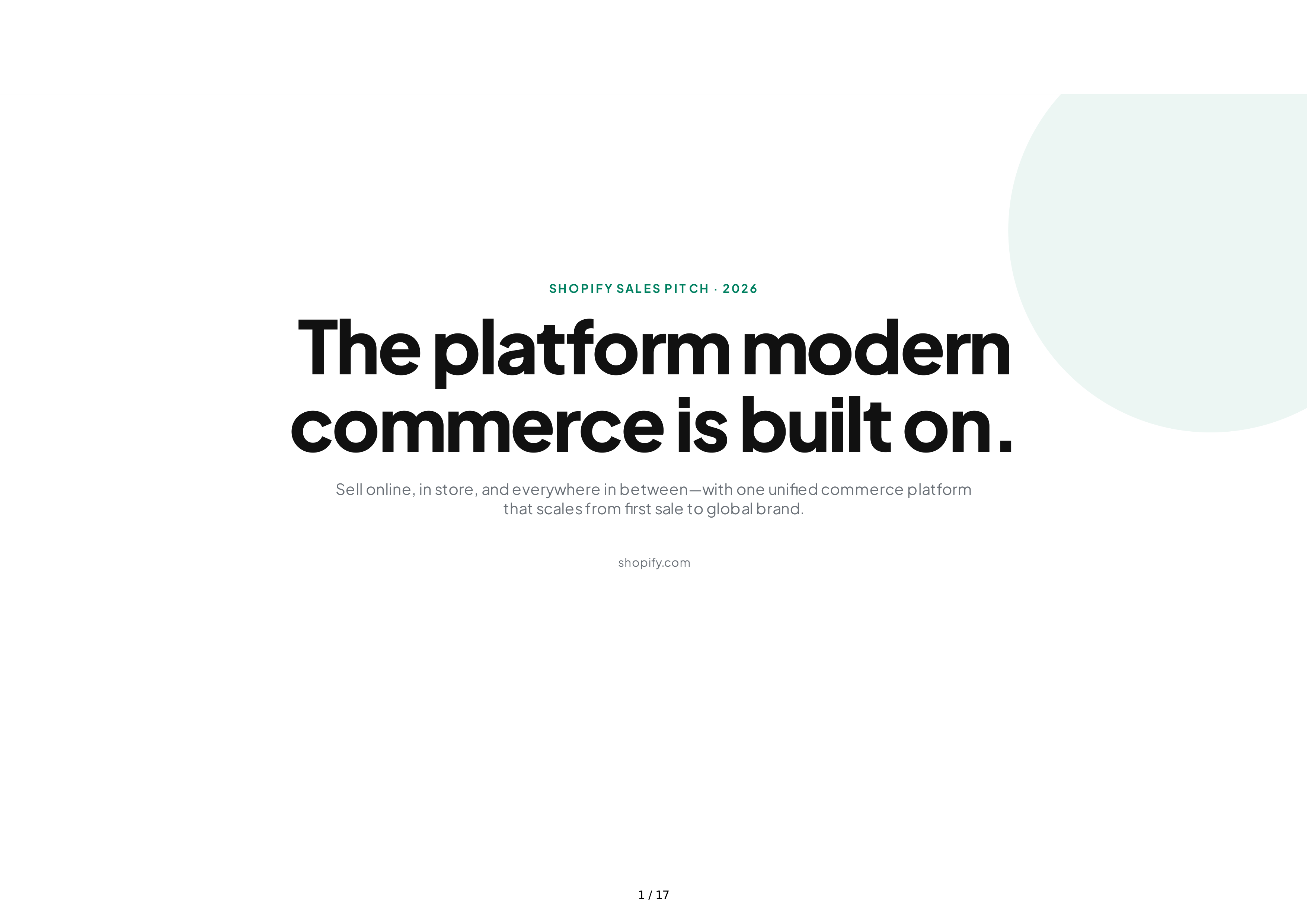 Shopify Sales Pitch Presentation — page 1