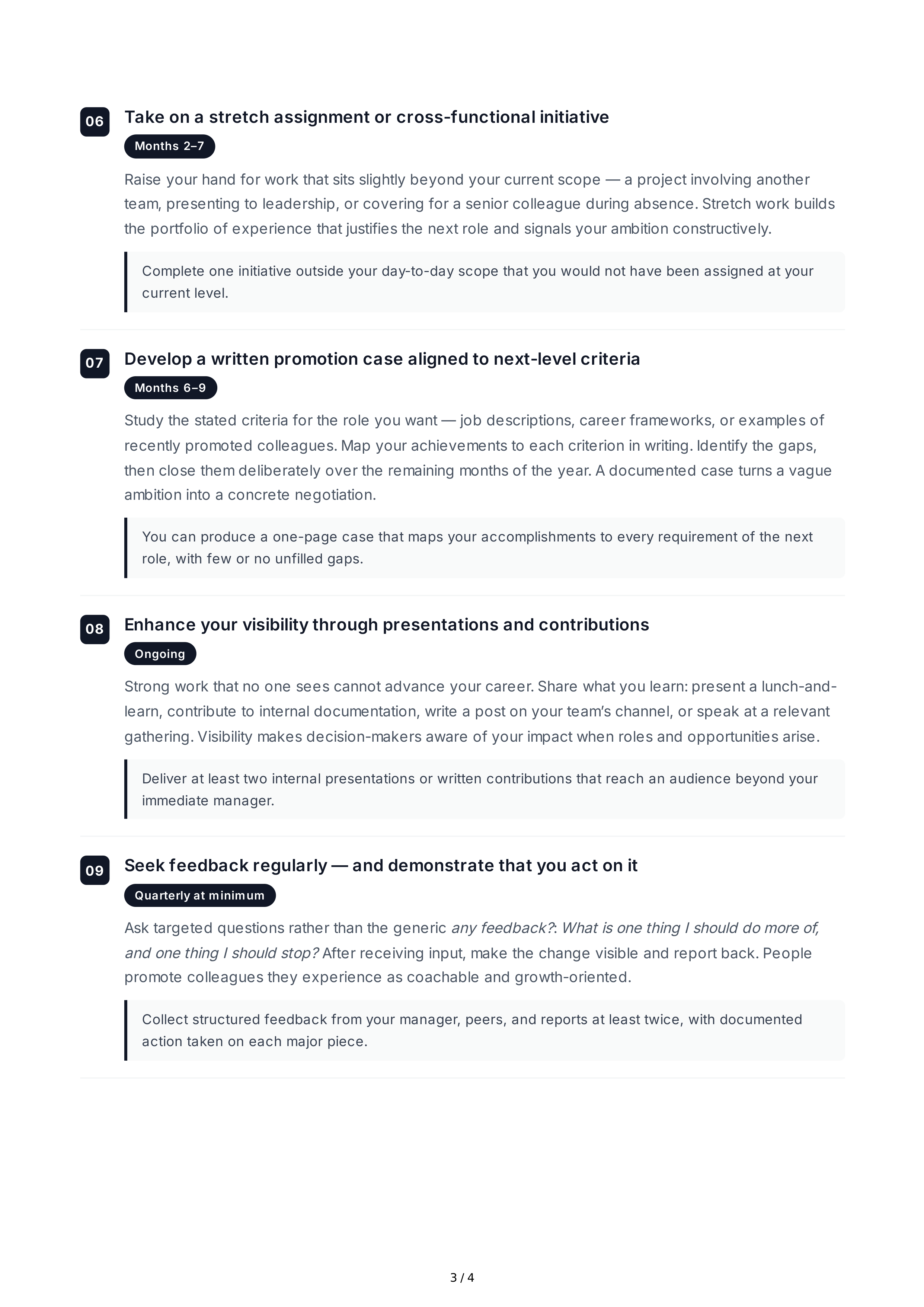 Short-Term Goals for Career Advancement — page 3
